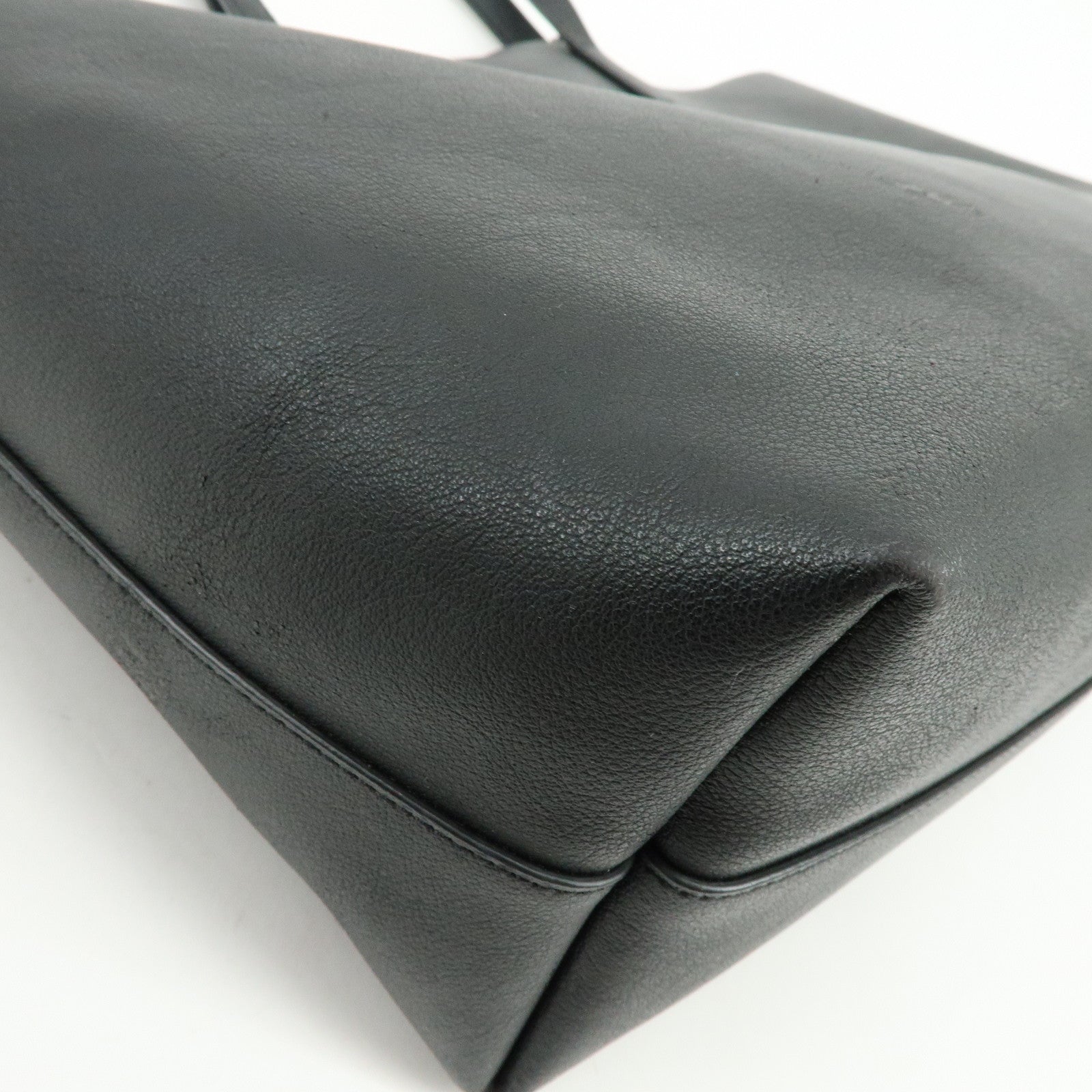 SAINT LAURENT PARIS Cassandra Leather Tote Bag Shoulder Bag Black