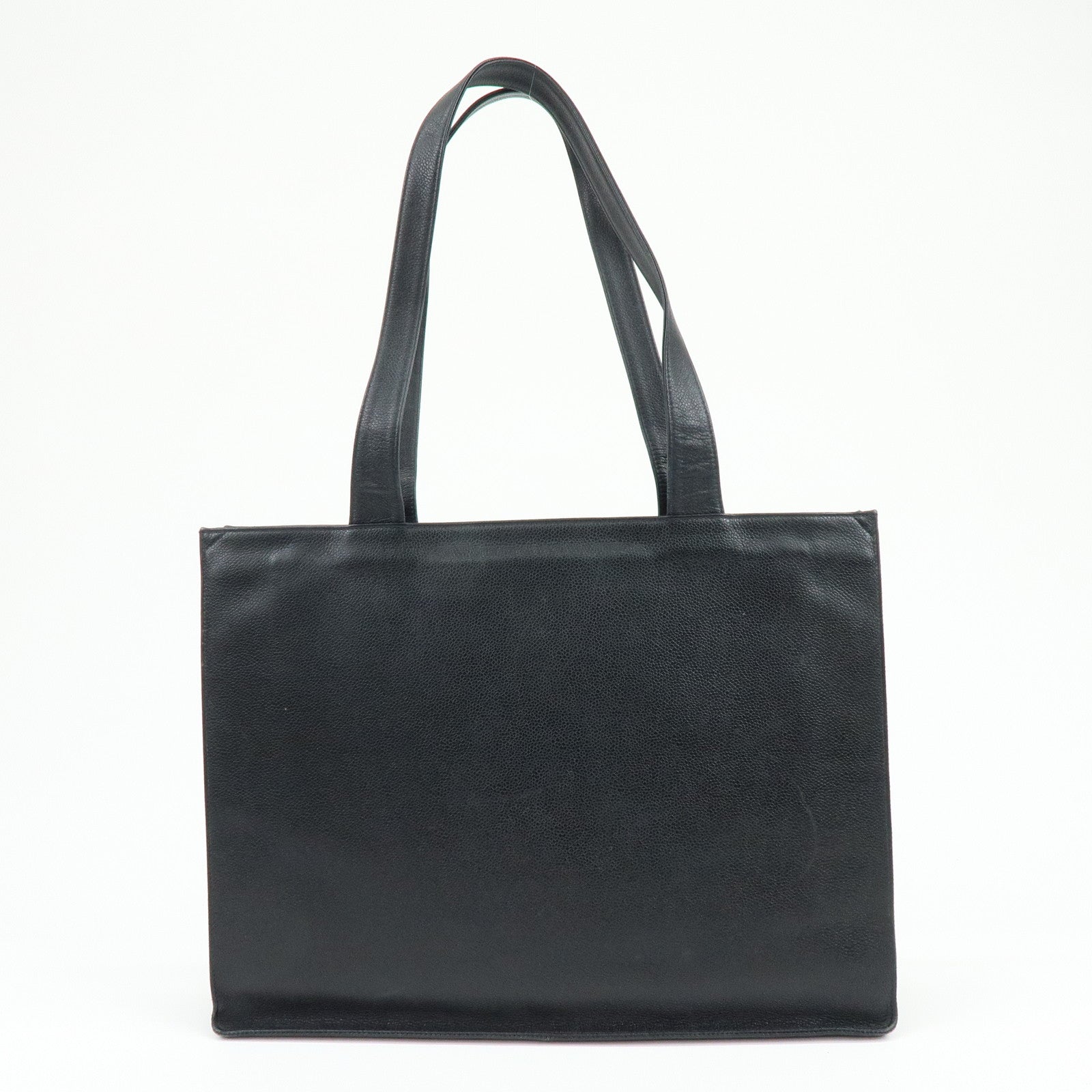 CHANEL COCO Mark Caviarskin Tote Bag Shoulder Bag Black