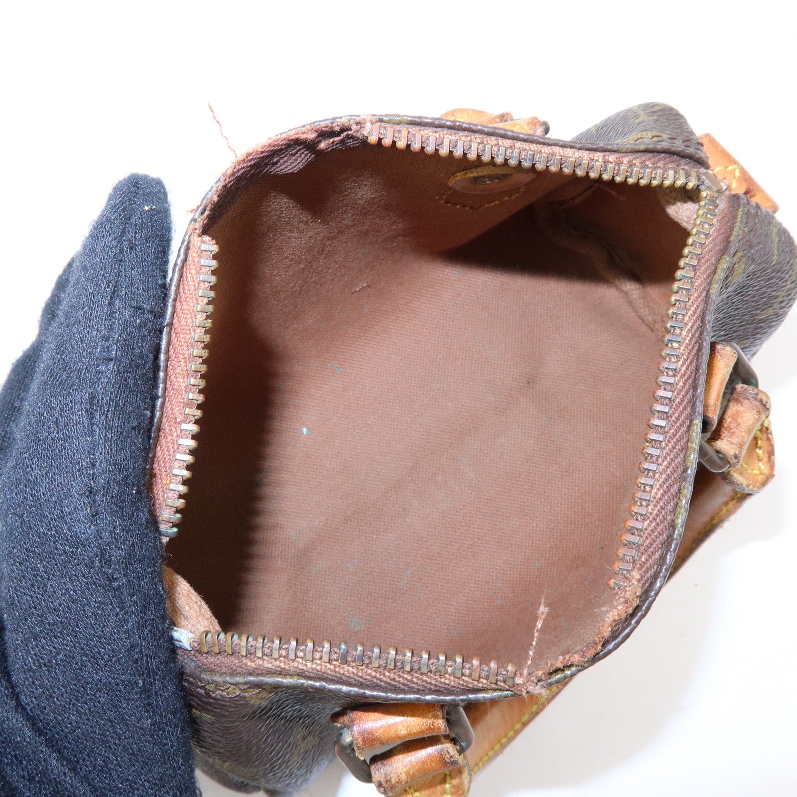 Louis Vuitton Monogram Mini Speedy Hand Bag & Strap Brown M41534