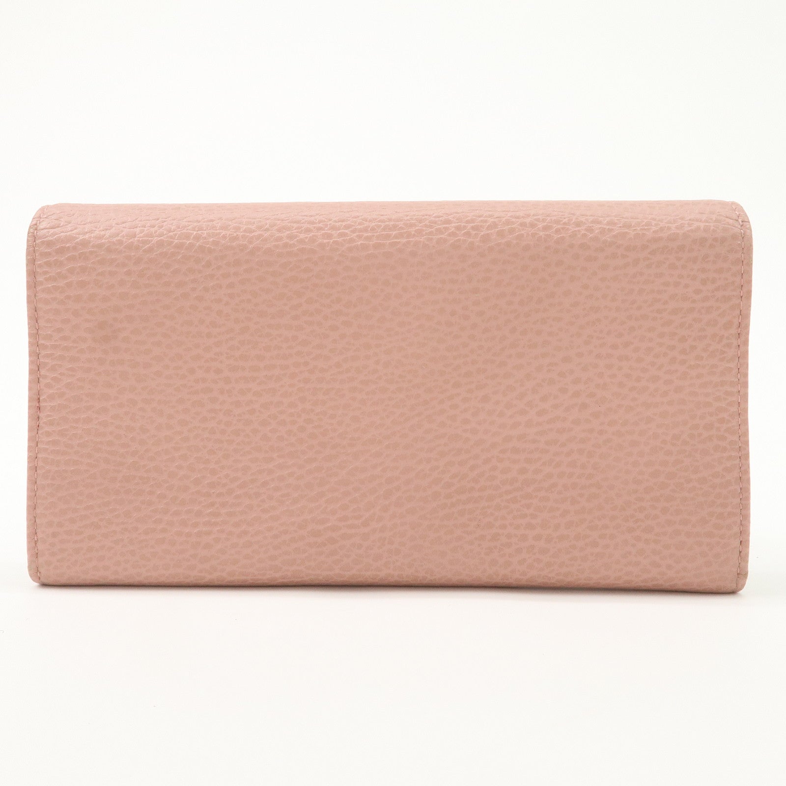 GUCCI Swing Leather Continental Wallet Long Wallet Pink 376186 Used