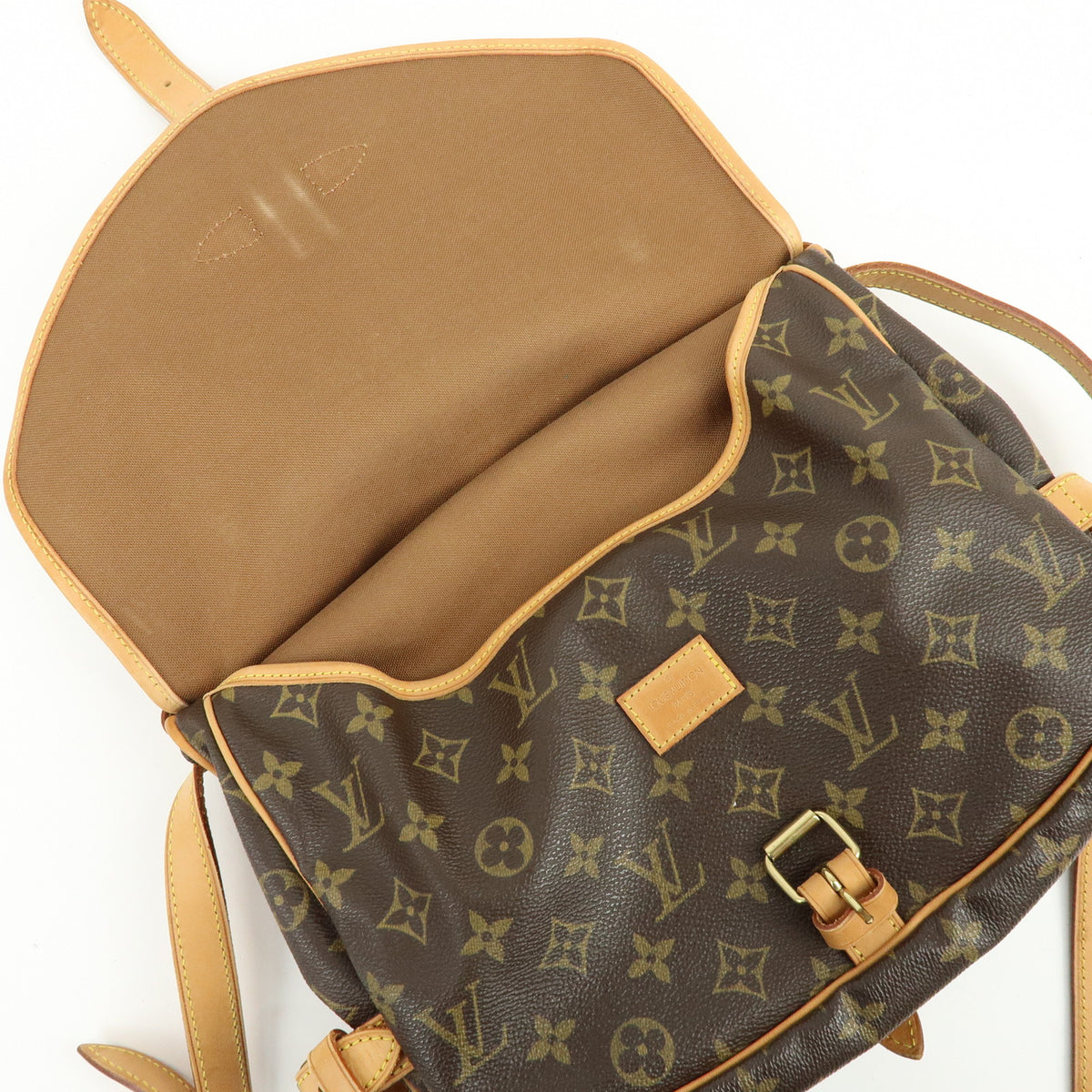 Louis Vuitton Monogram Saumur 30 Canvas Shoulder Bag Brown M42256