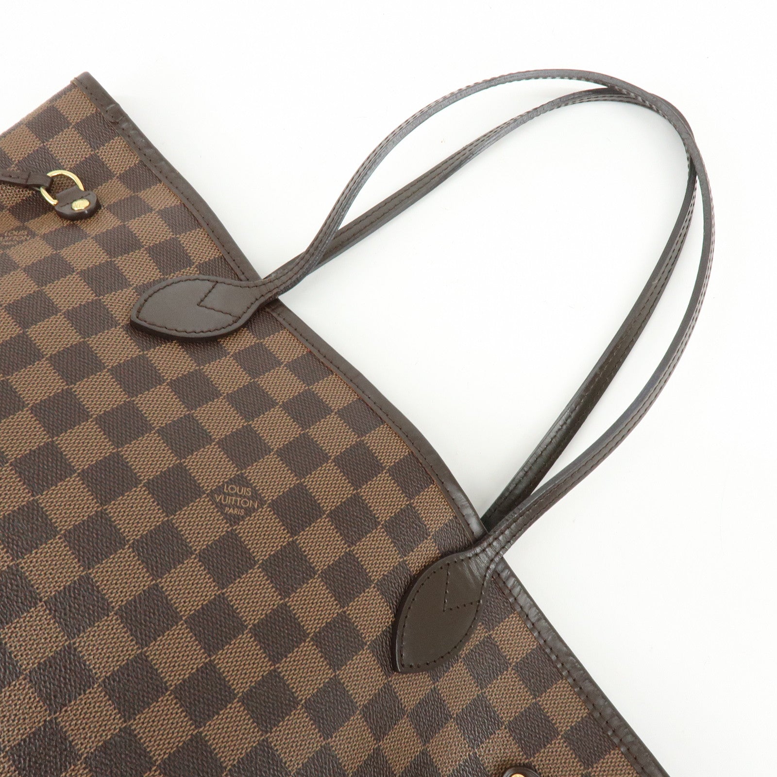 Louis Vuitton Damier Ebene Neverfull MM Tote Bag Cerise N41358