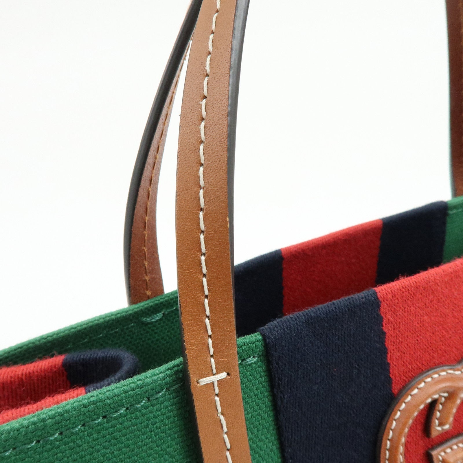 GUCCI Interlocking G Sherry Canvas 2Way Bag Hand Shoulder Bag 727728