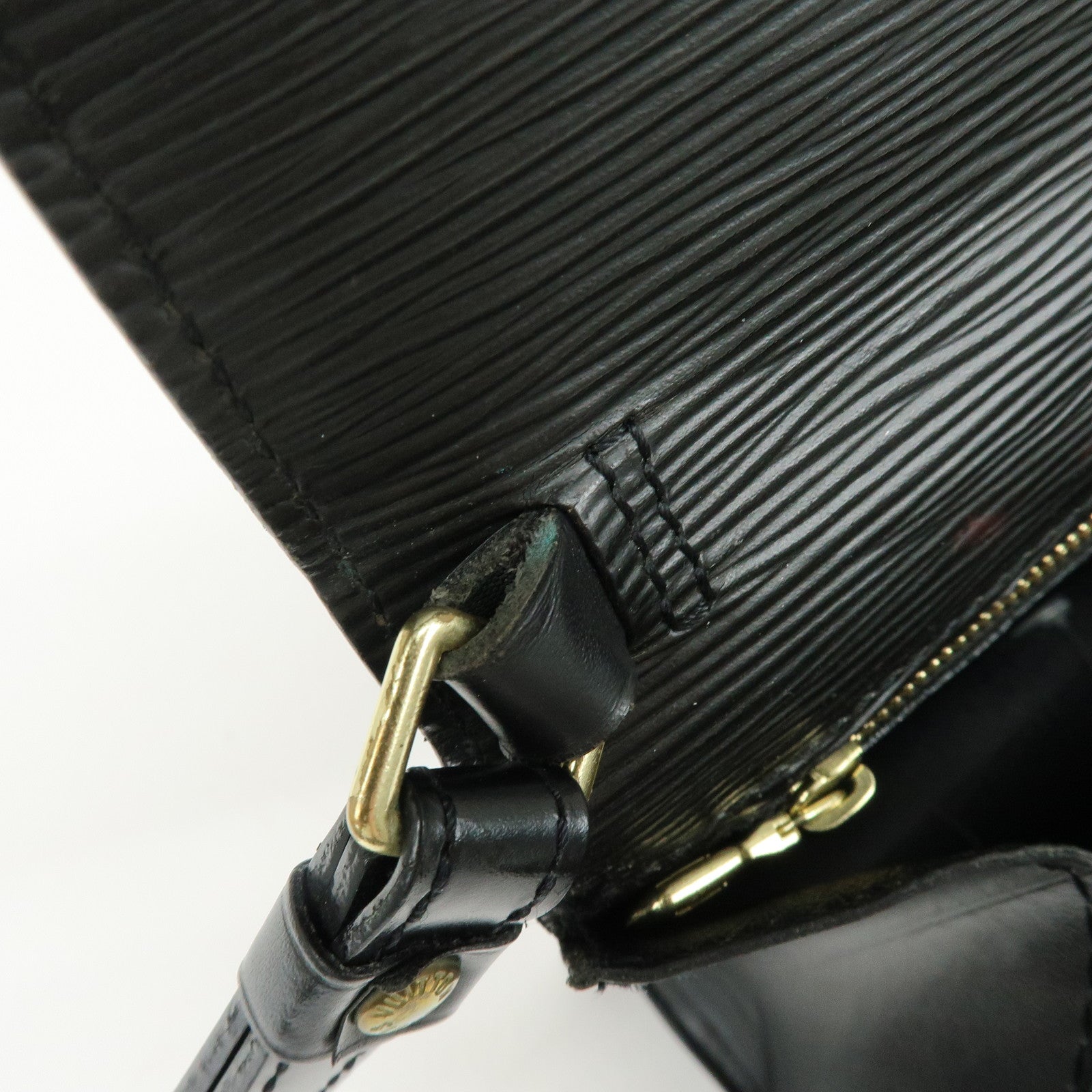 Louis Vuitton Epi Sellier Dragonne Leather Clutch Bag Noir Black M52612