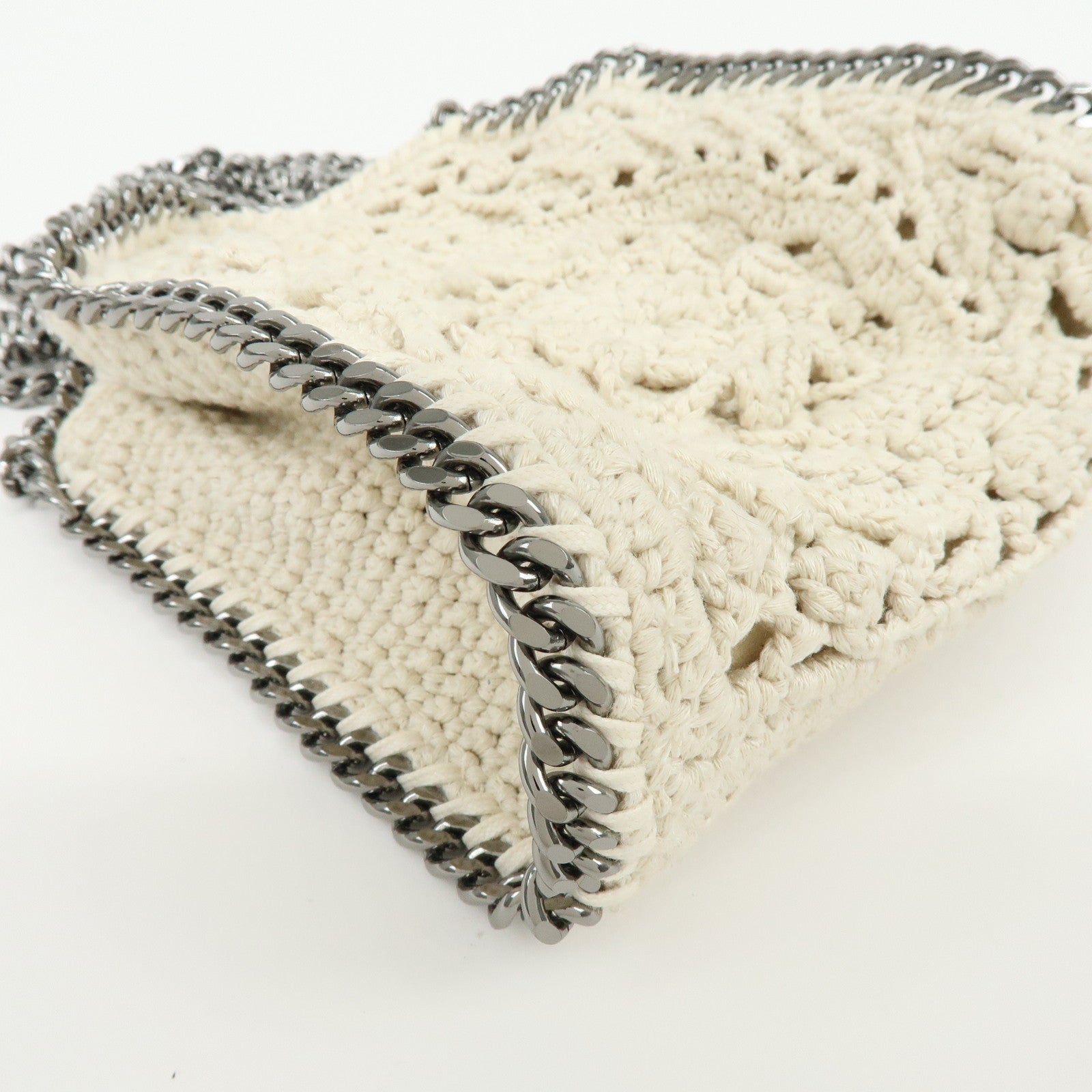 STELLA MCCARTNEY Falabella Canvas Crochet 2Way Hand Bag 391698