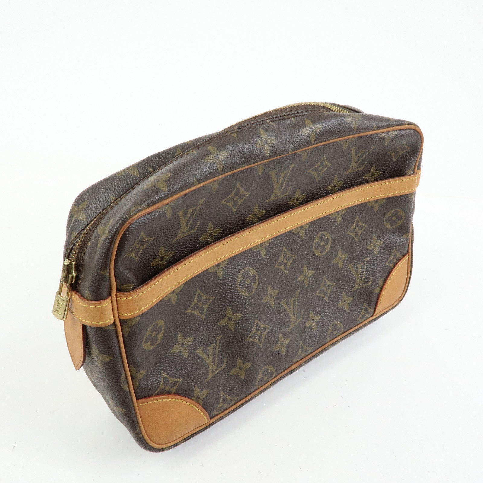 Louis Vuitton Monogram Compiegne 23 Pouch Clutch Bag Brown M51845