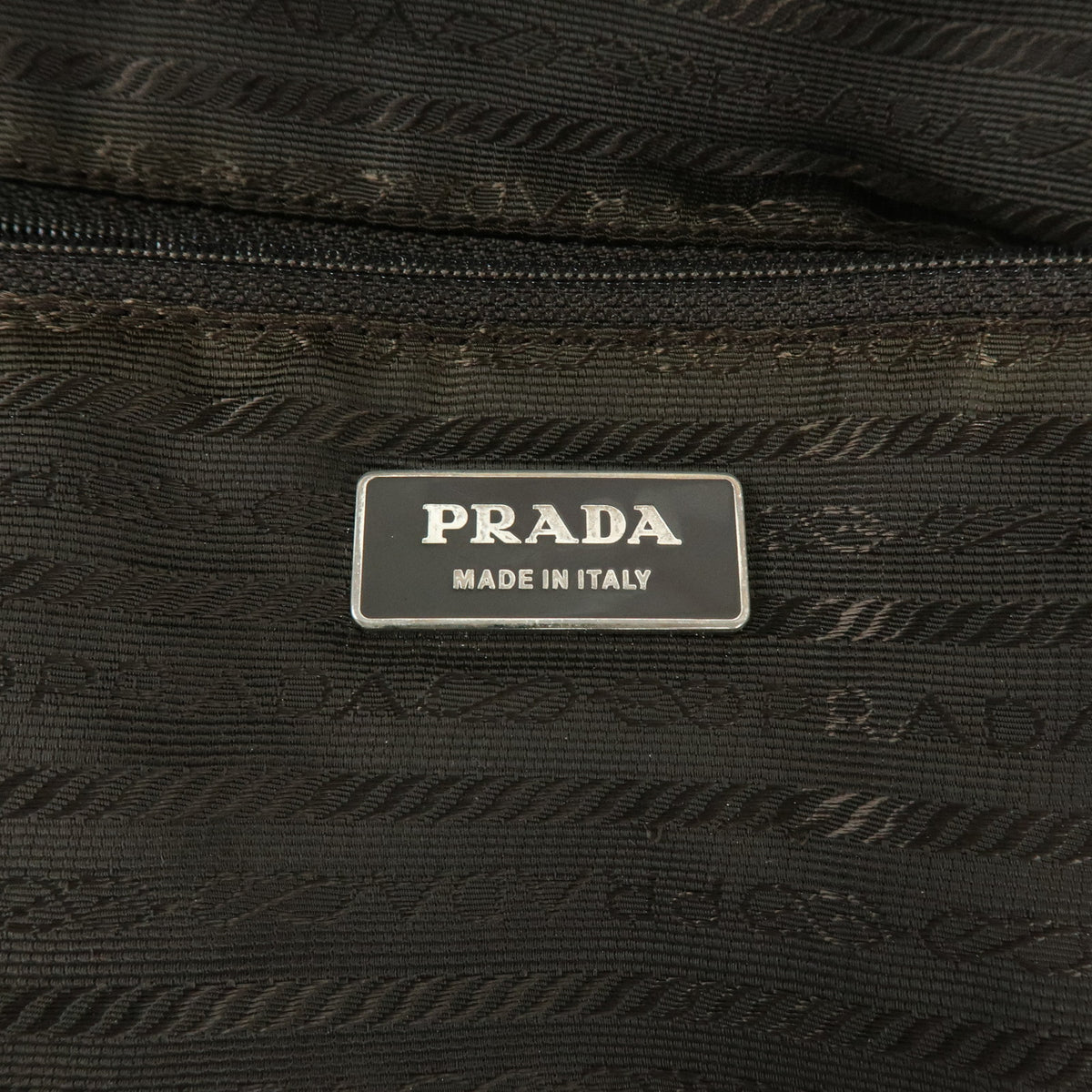 PRADA Triangle Logo Nylon Shoulder Bag Crossbody Bag Khaki