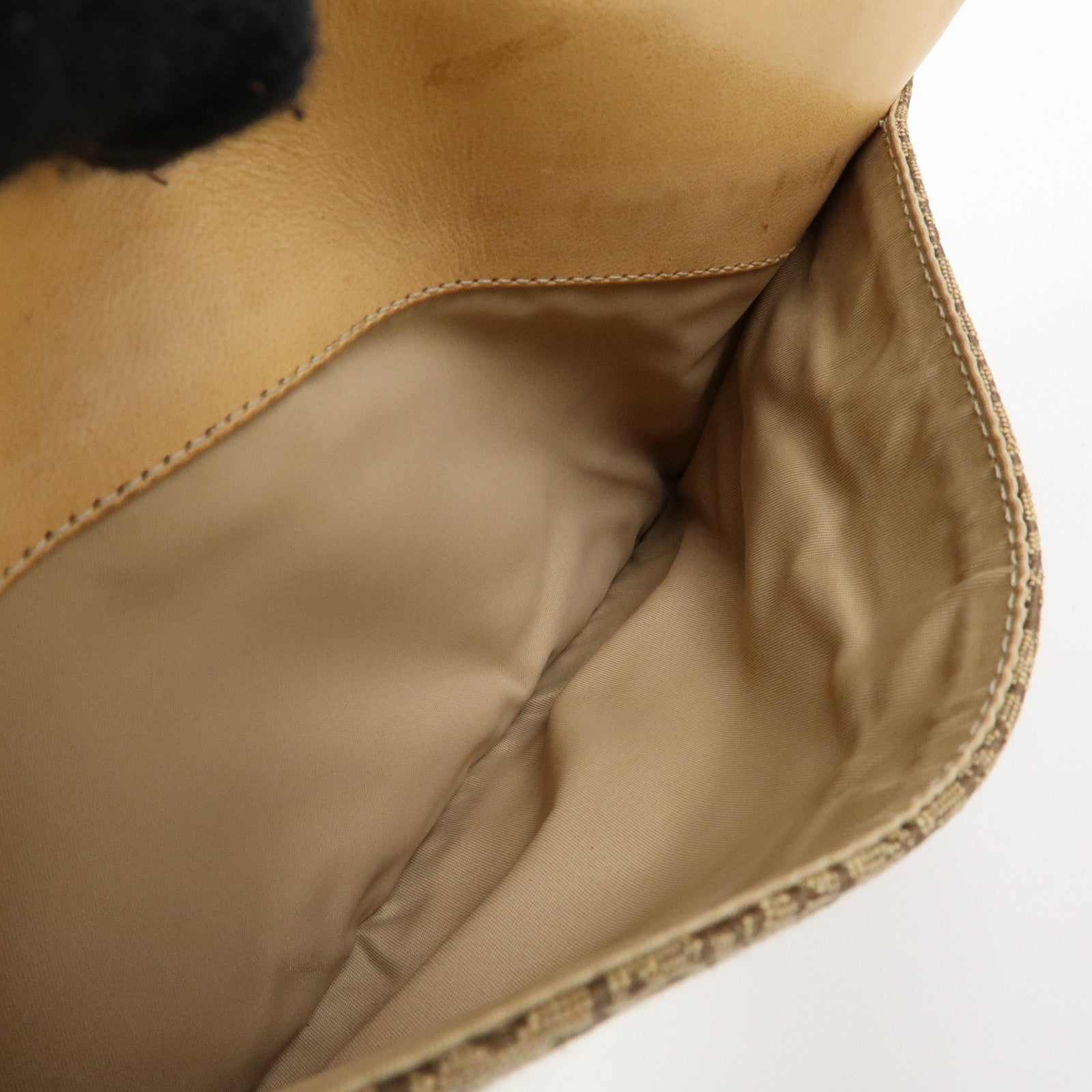 Christian Dior Trotter Street Chic Canvas Leather Shoulder Bag Beige