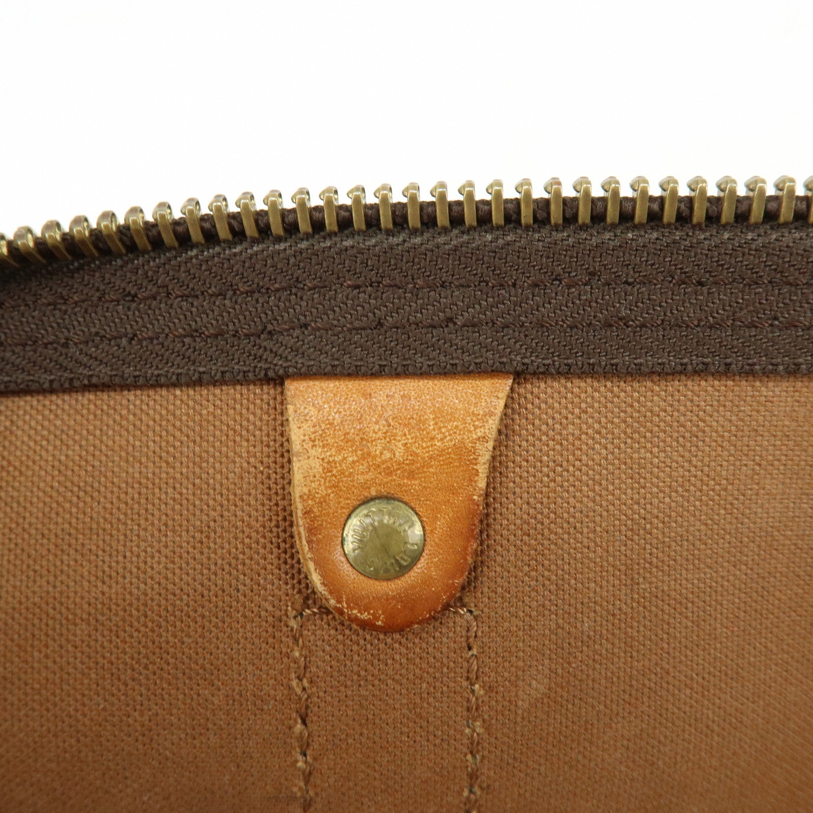 Louis Vuitton Monogram Keep All Bandouliere 45 Boston Bag Brown M41418