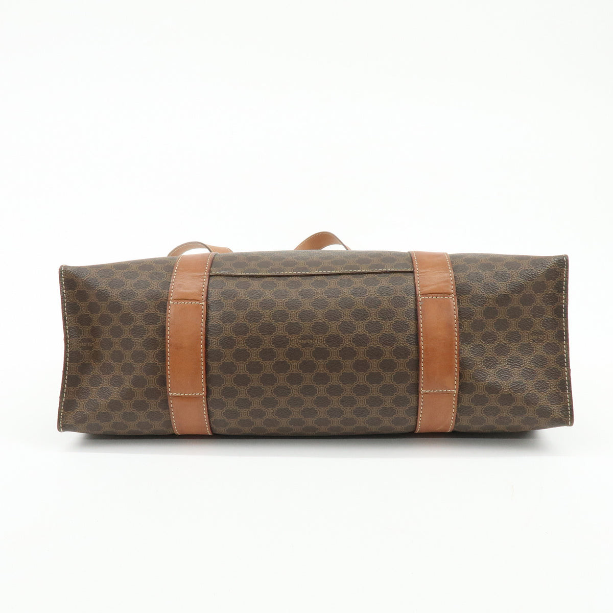 CELINE Macadam PVC Leather Shoulder Bag Hand Bag Brown