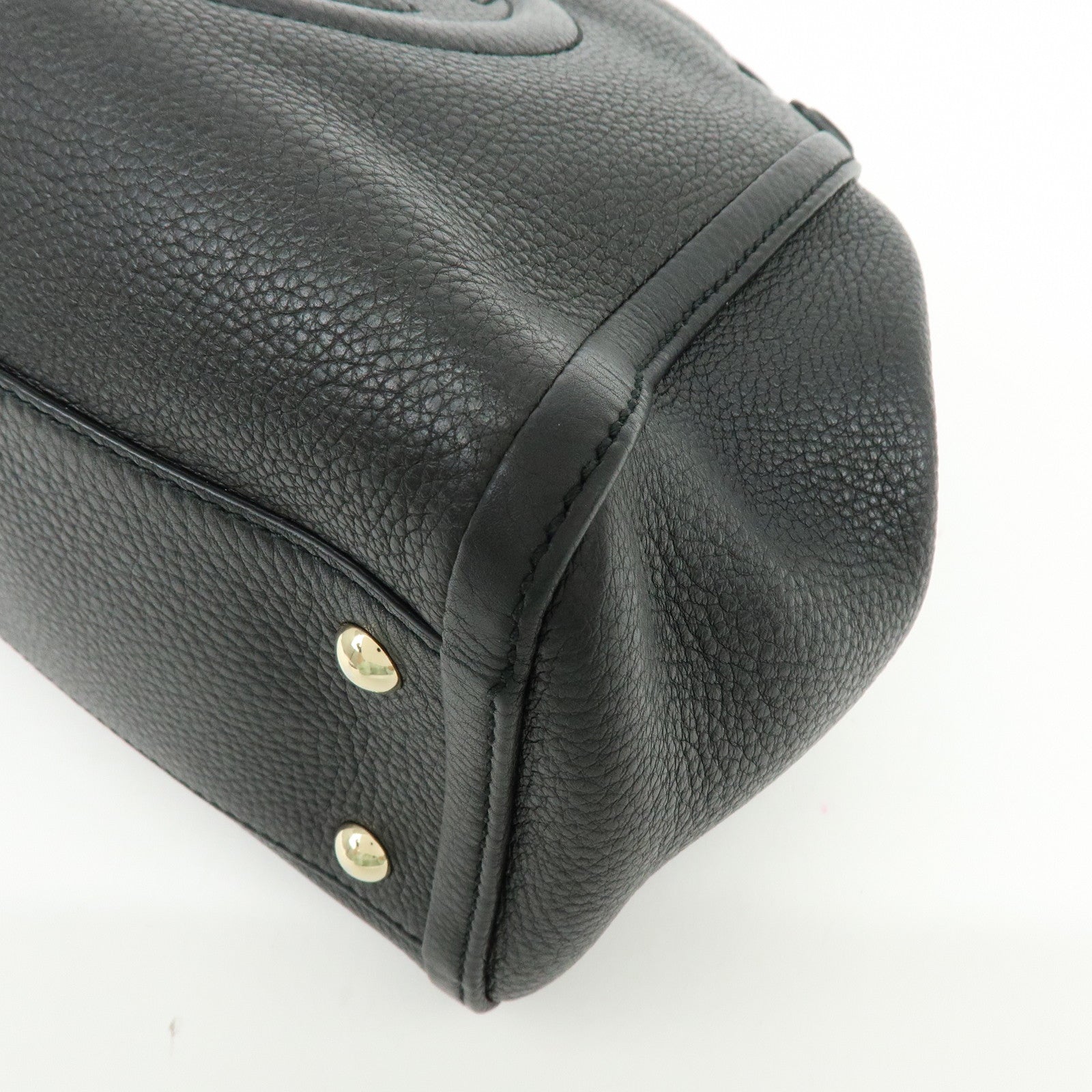 GUCCI SOHO Interlocking G 2Way Bag Hand Shoulder Bag Black 336751