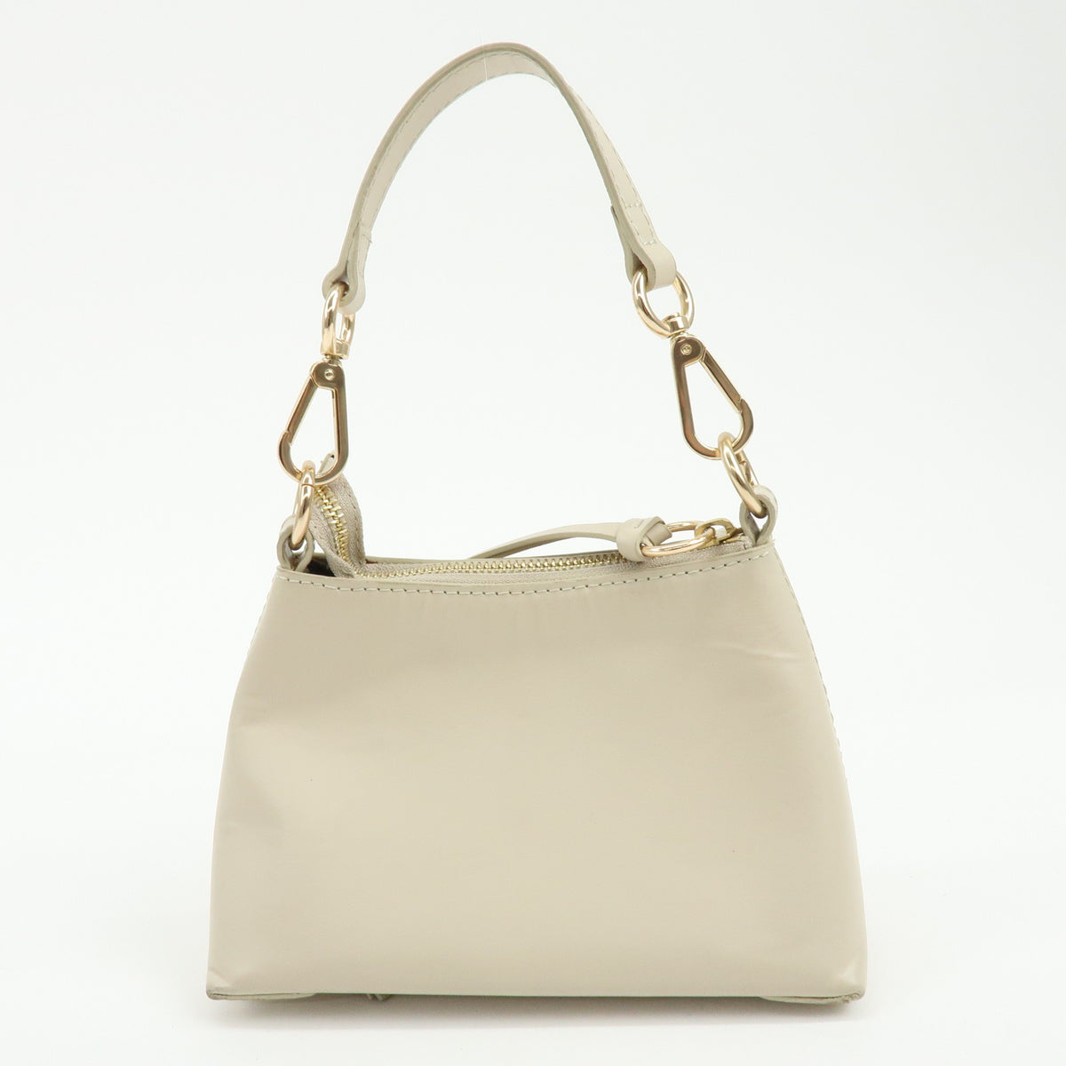 Chloe See By Chloe Joan Leather Hand Bag Clutch Bag Beige