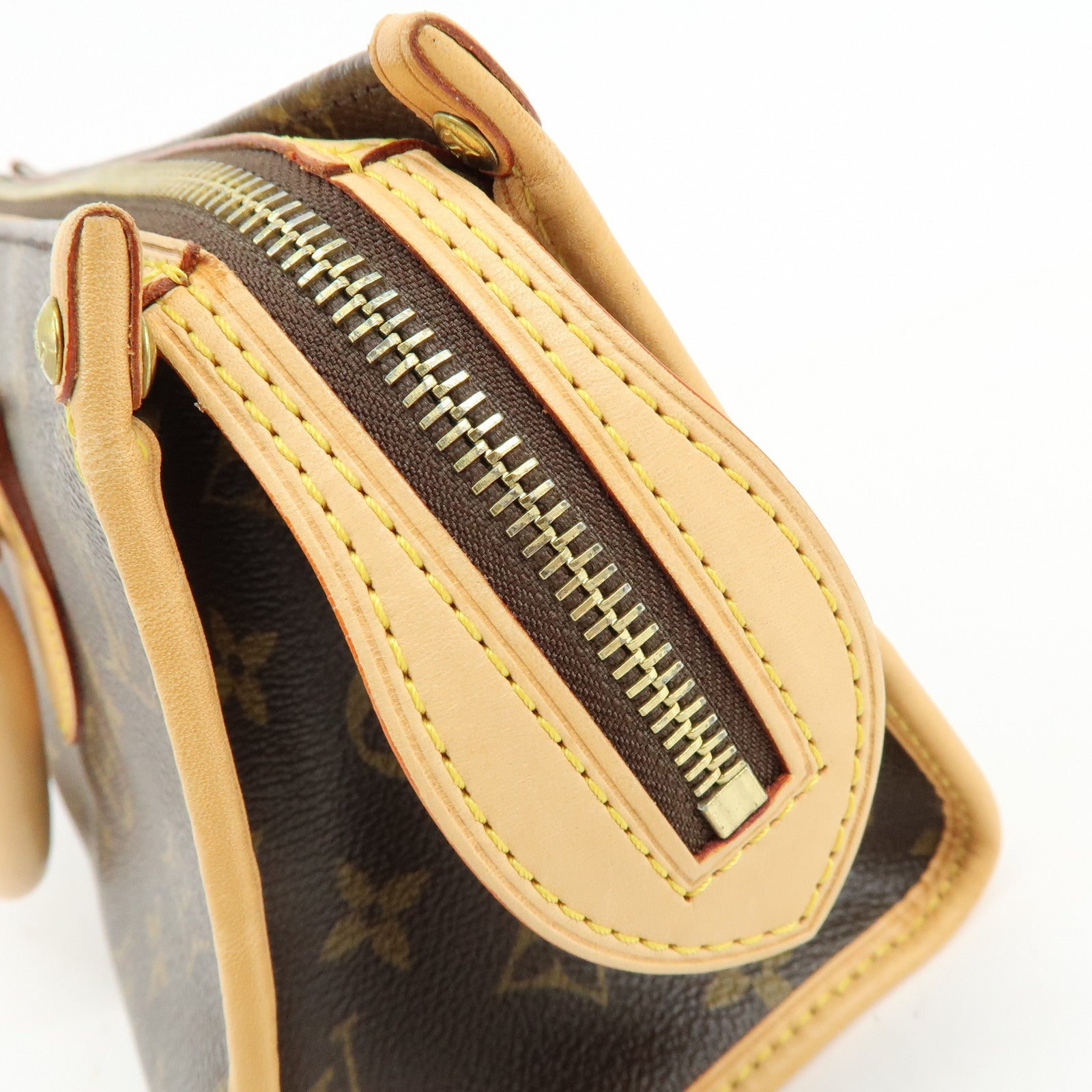 Louis Vuitton Monogram Canvas Leather Popincourt Hand Bag Brown M40009
