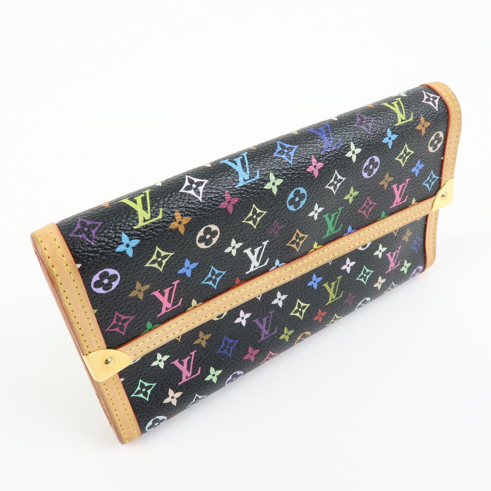Louis Vuitton Monogram Multicolor Porte Trezor International M92658