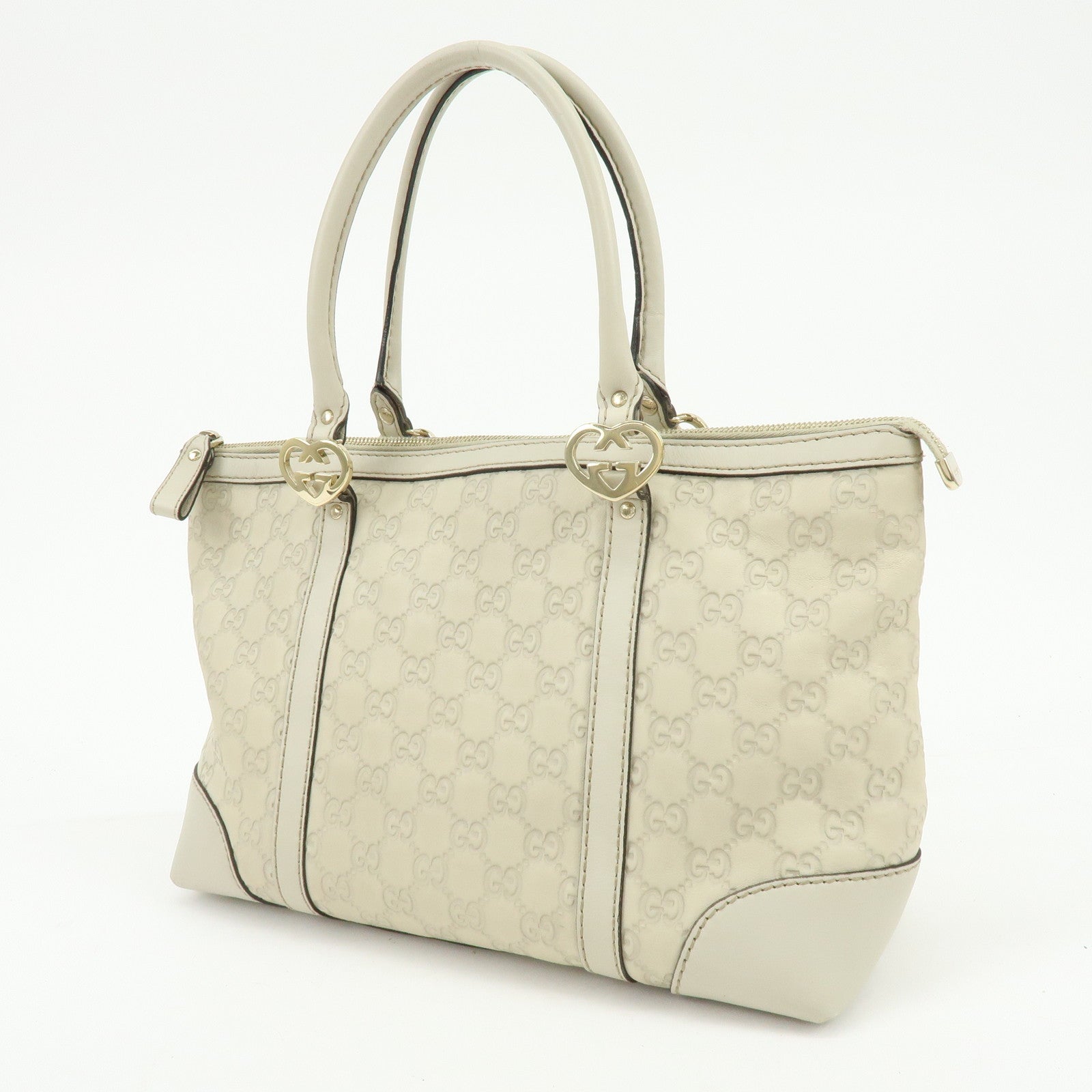 GUCCI Interlocking G Lovely Heart Guccissima Leather Tote Bag 257069