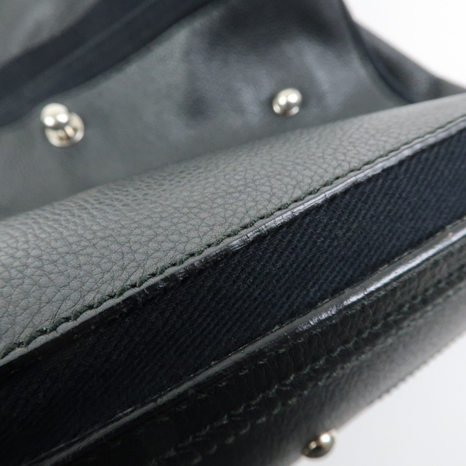 SAINT LAURENT PARIS Muse Two Leather Canvas Hand Shoulder Bag Black
