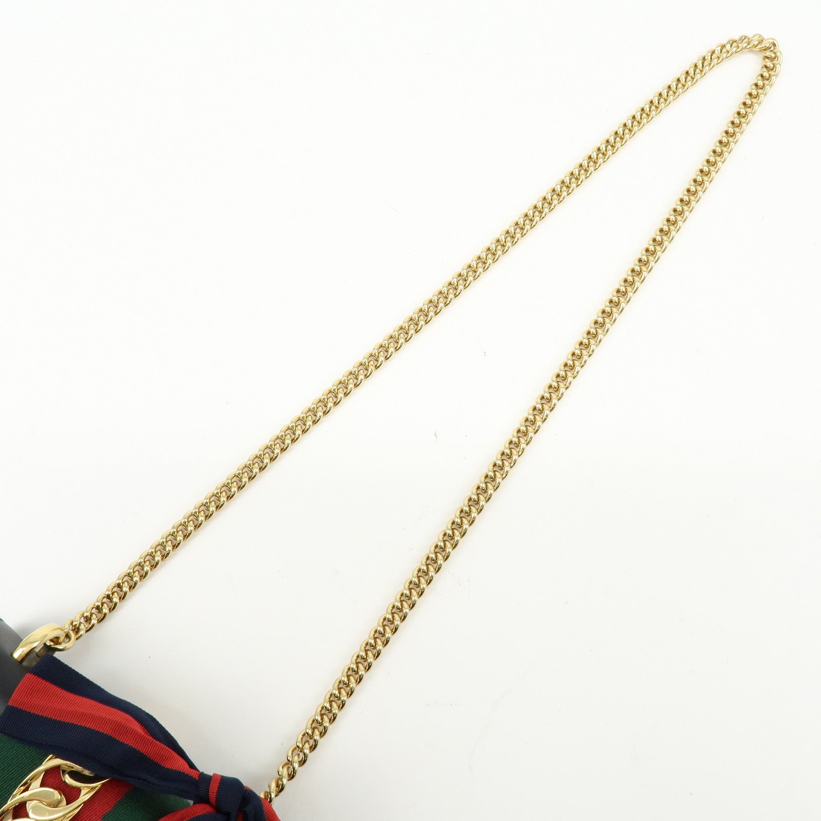 GUCCI Sylvie Sherry Calf Leather Chain Shoulder Bag Black 431666