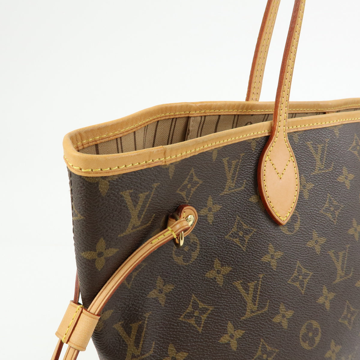 Louis Vuitton Monogram Neverfull MM Tote Shoulder Bag Brown M40156