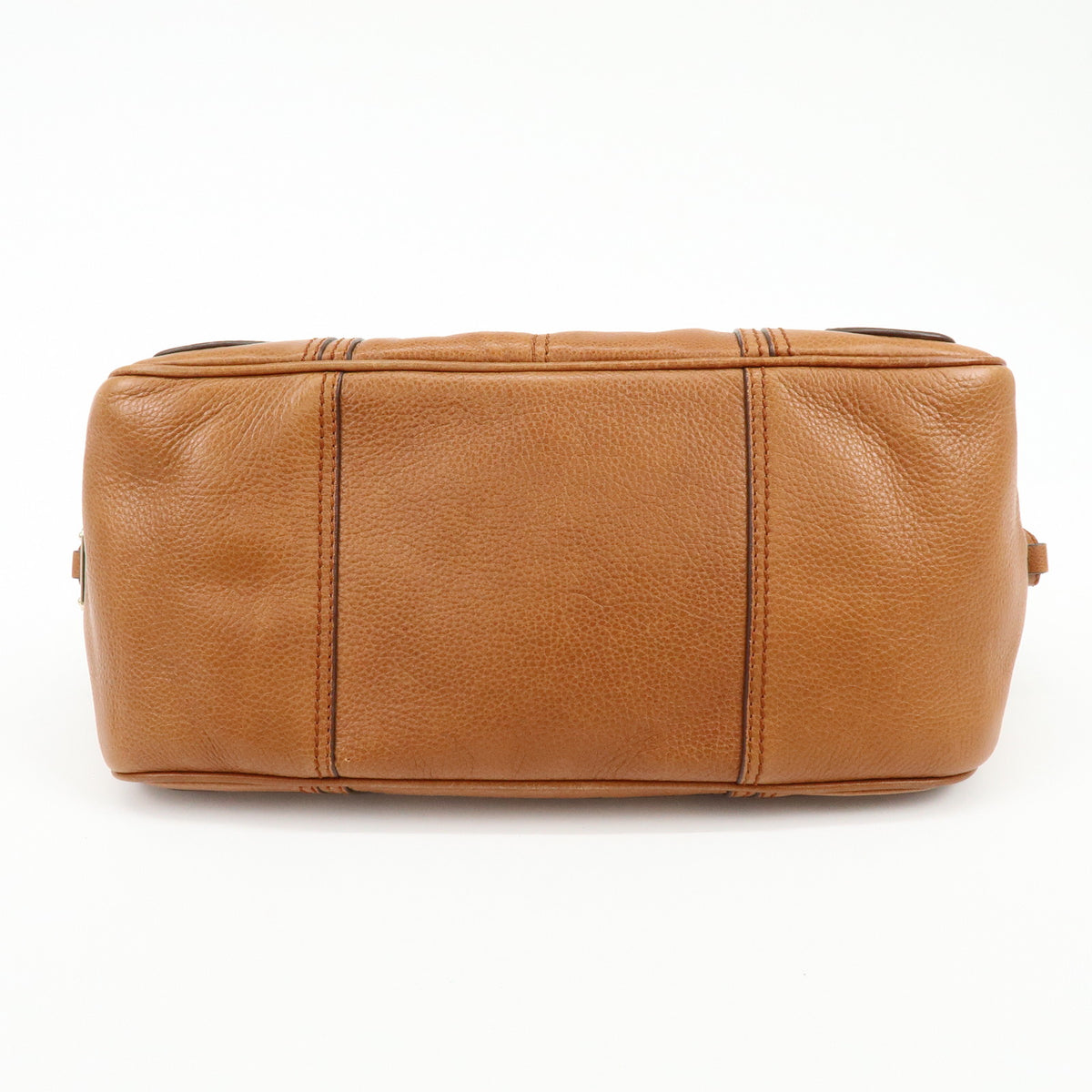 CELINE Macadam Leather Shoulder Bag Boston Bag Brown