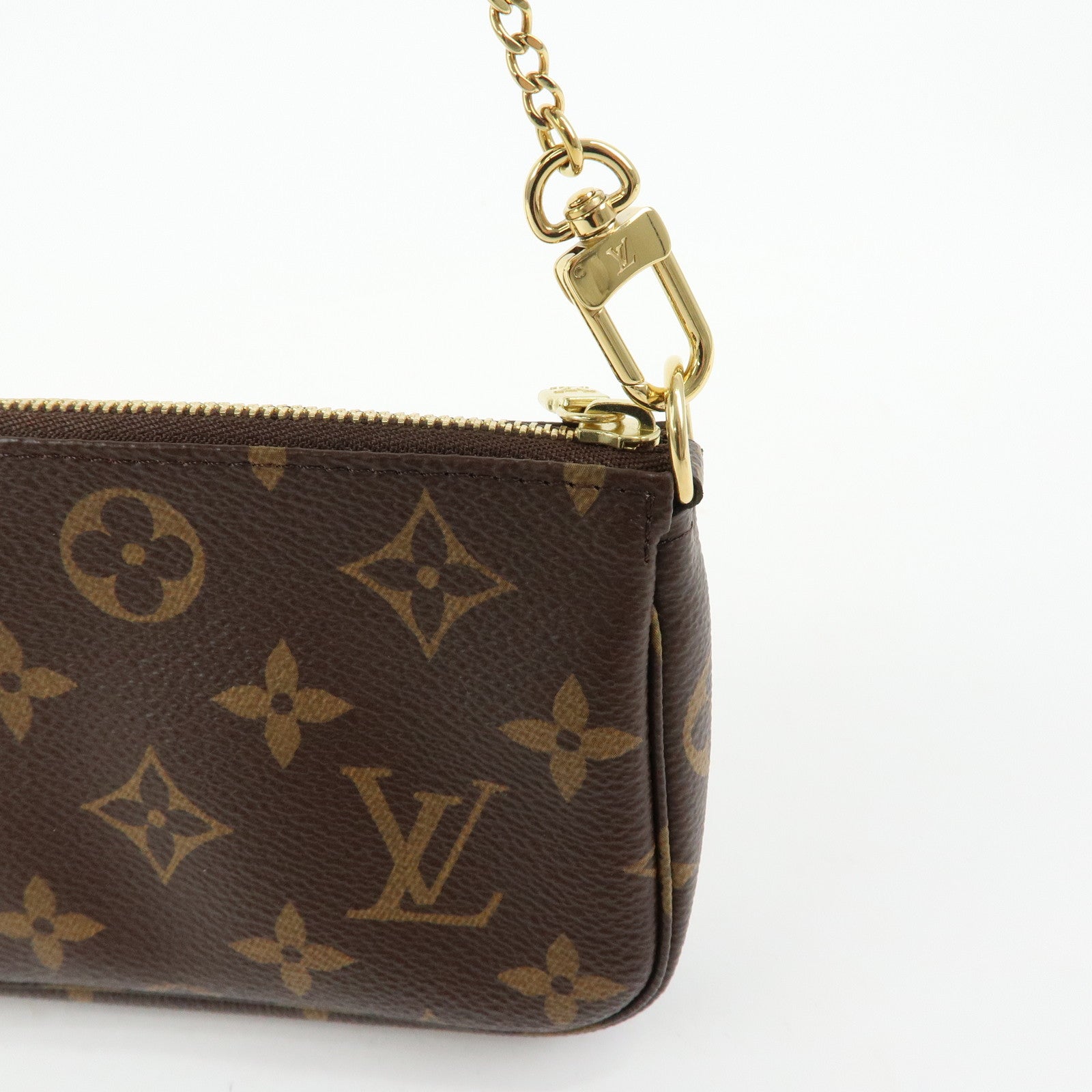 Louis Vuitton Monogram Mini Pochette Accessoires Hand Bag M58009