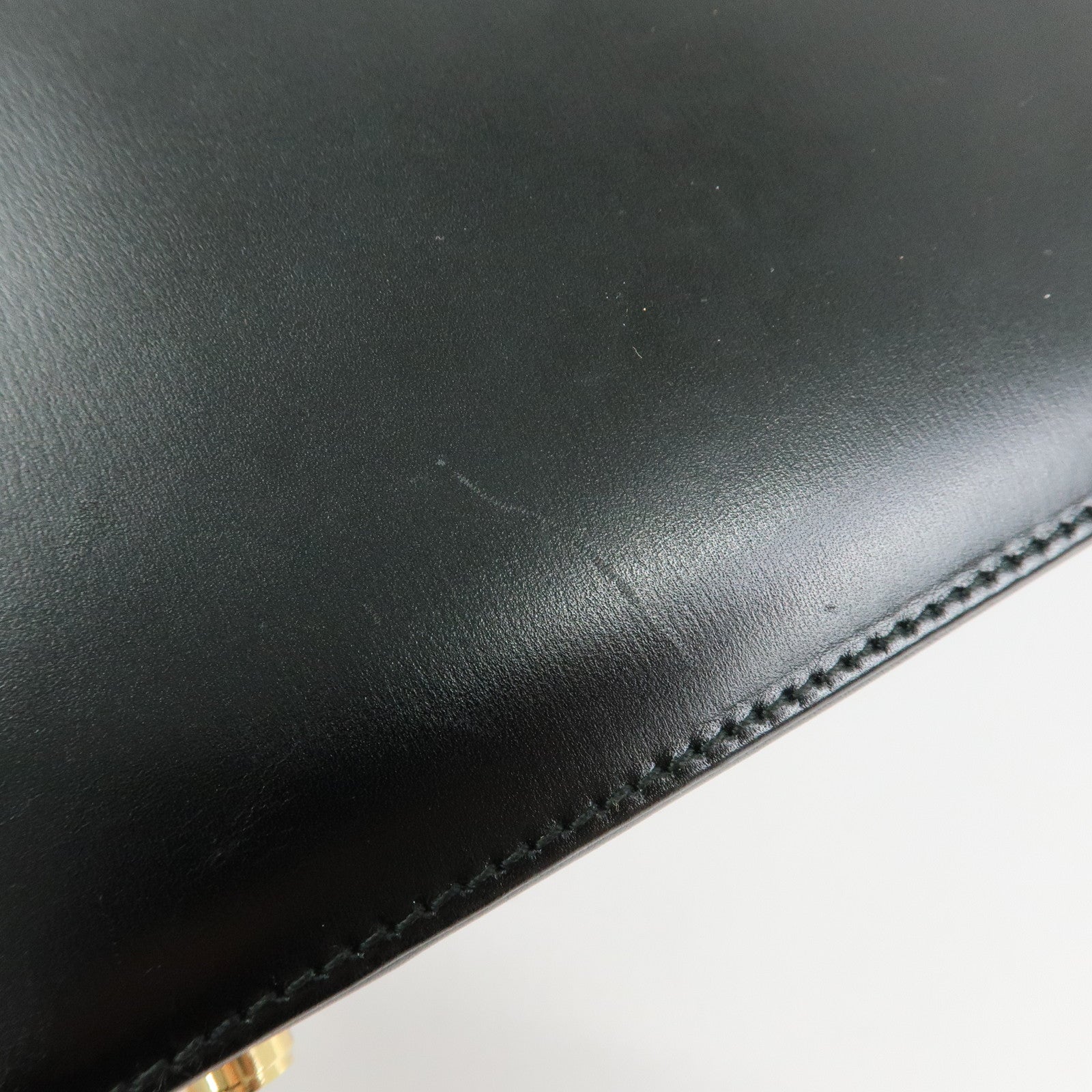 Ferragamo Vara Ribbon Leather 2Way Bag Hand Bag Black