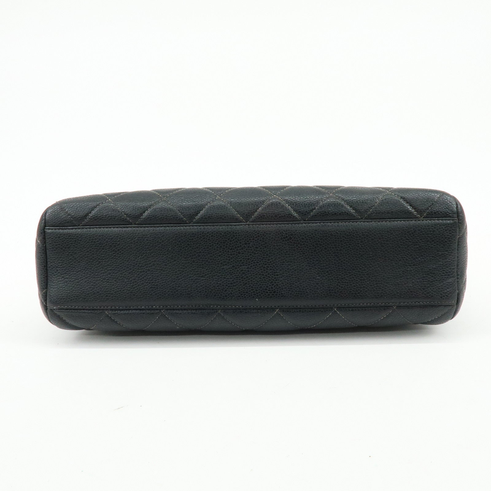CHANEL COCO Mark Matelasse Caviar Skin Shoulder Bag Black