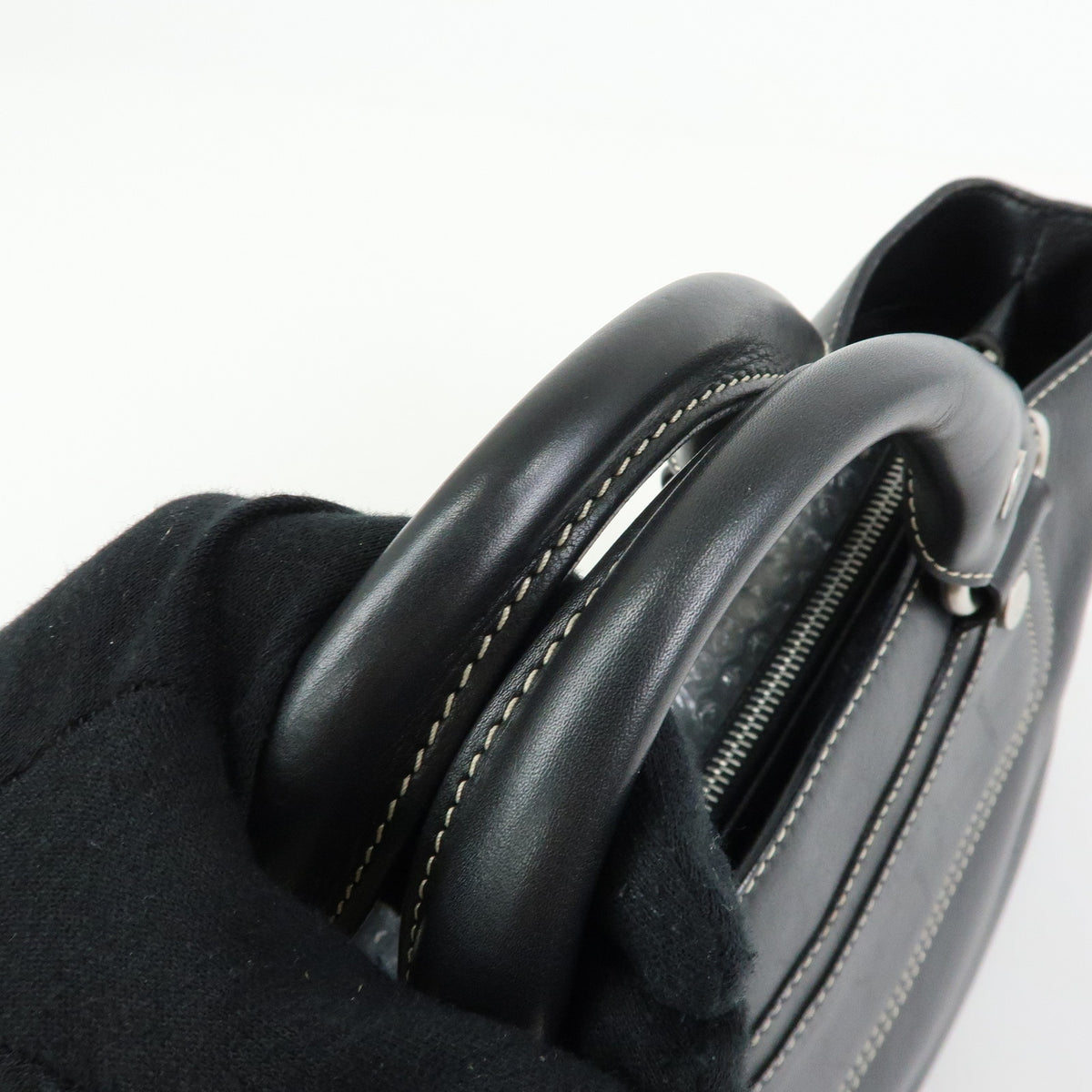 CELINE Leather Boogie Bag Hand Bag Black