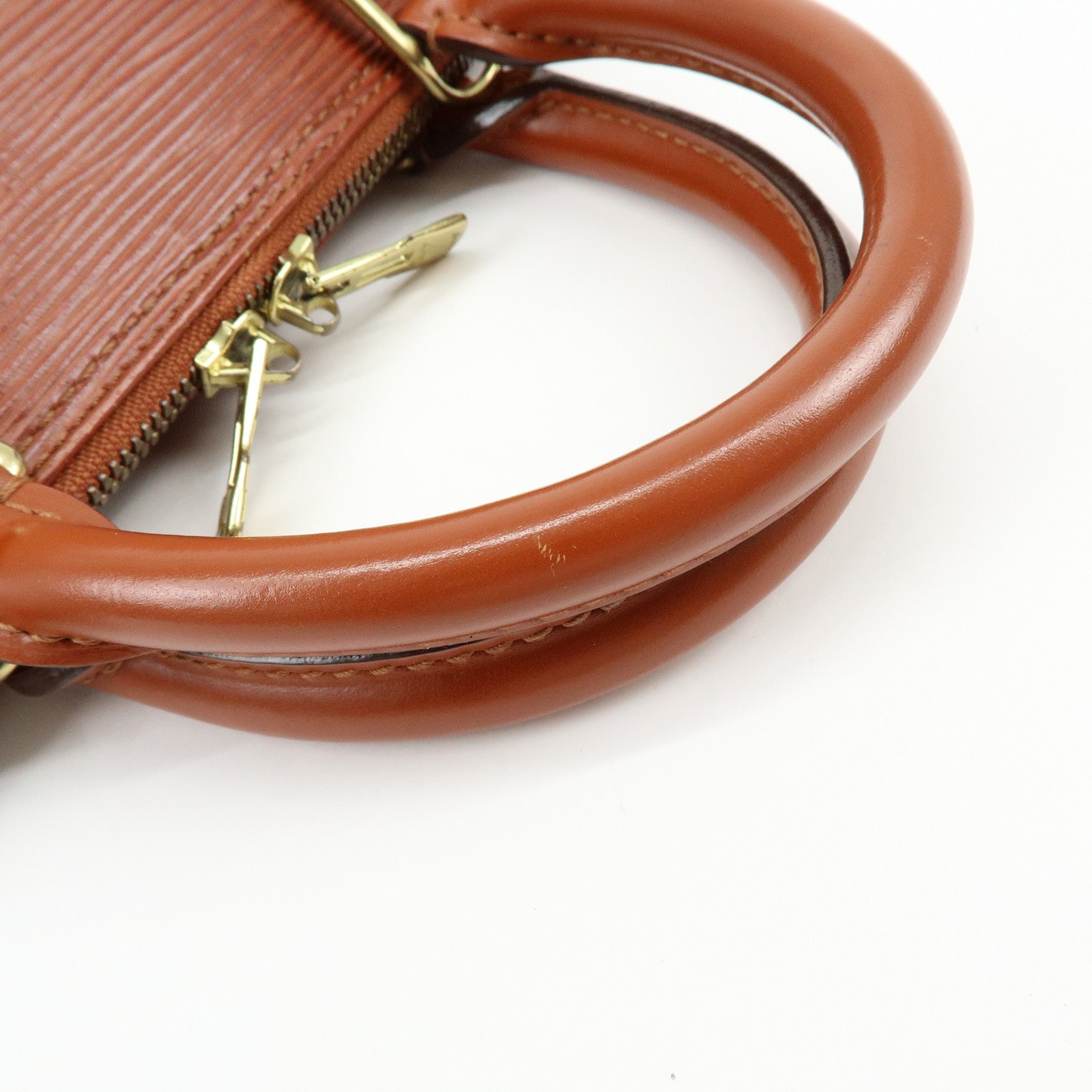 Louis Vuitton Epi Alma PM Leather Hand Bag Kenya Brown M52143