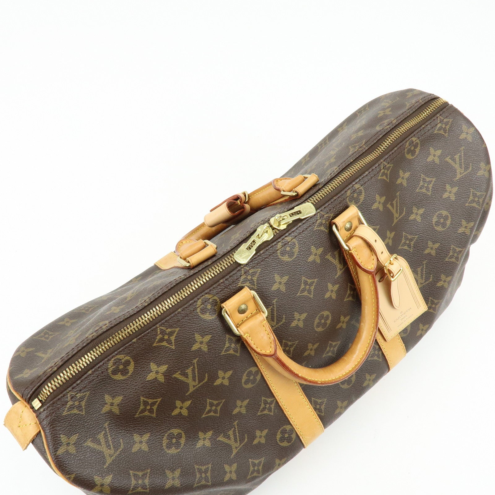 Louis Vuitton Monogram Keep All 45 Boston Bag Brown M41428