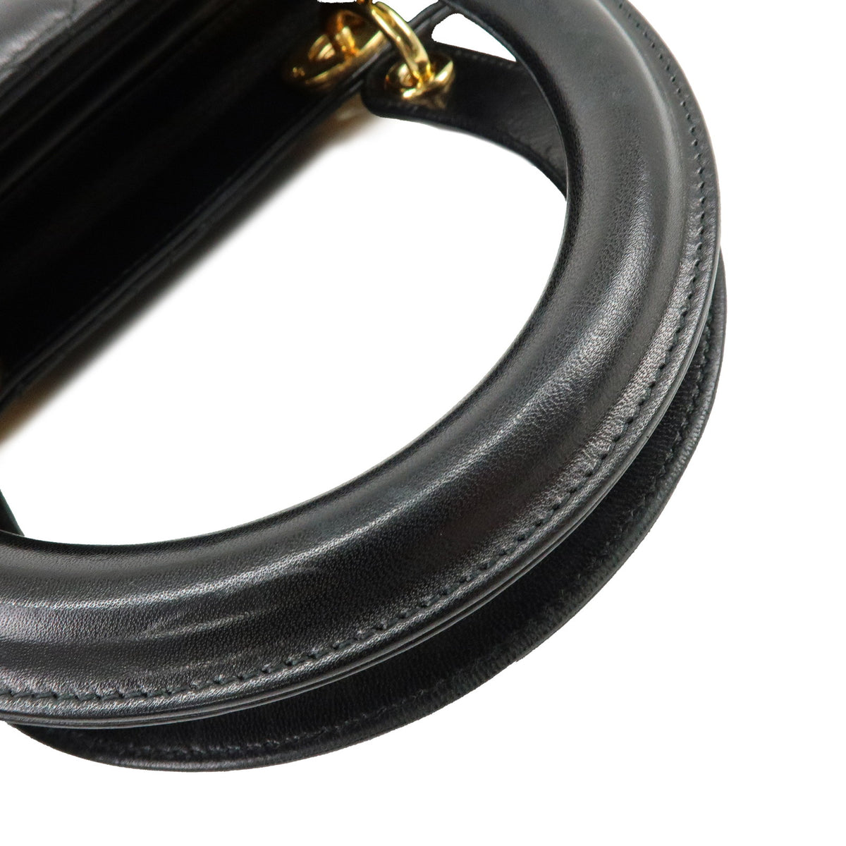 Christian Dior Lady Dior Cannage Leather 2Way Bag Hand Bag Black