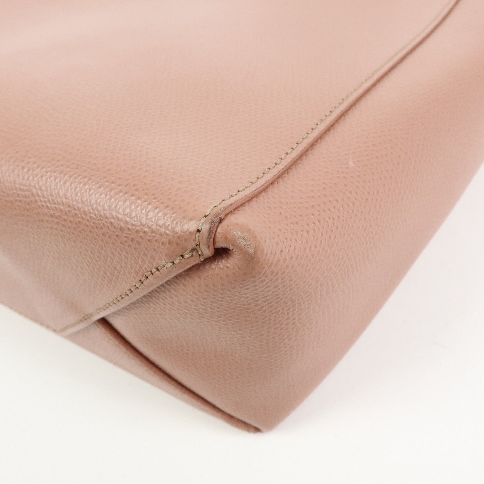 Celine Small Vertical Cabas Leather 2Way Bag Hand Bag Shoulder Bag Rose