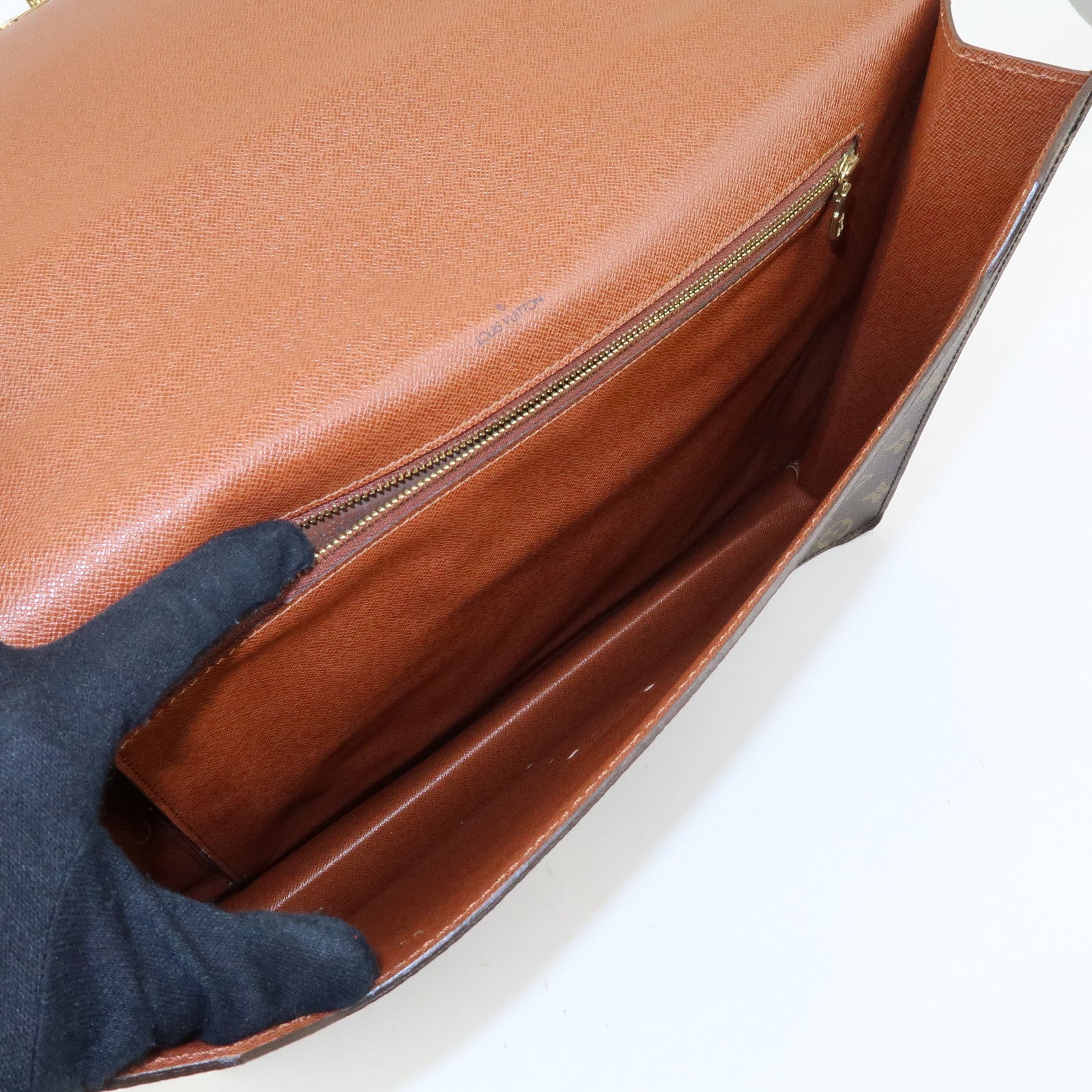 Louis Vuitton Monogram Port‑Documents Bandoulière Brown M53338