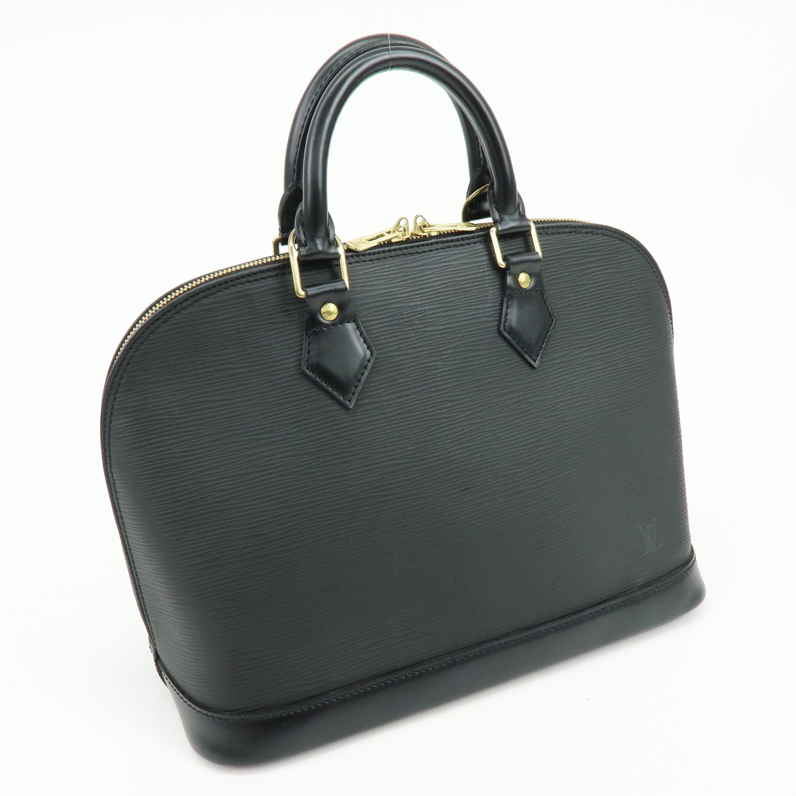 Louis Vuitton Epi Alma PM Leather Hand Bag Noir Black M52142