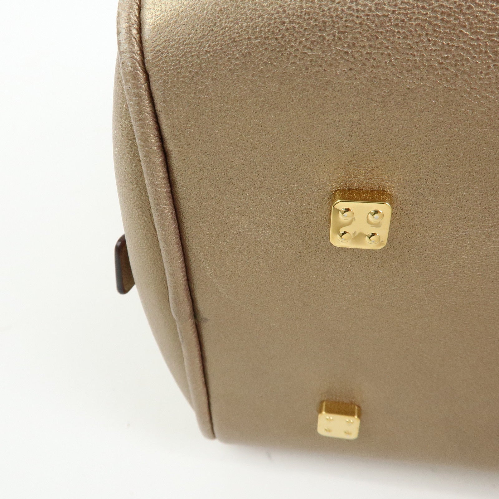 LOEWE Amazona 28 Nappa Leather Hand Bag Boston Bag Gold