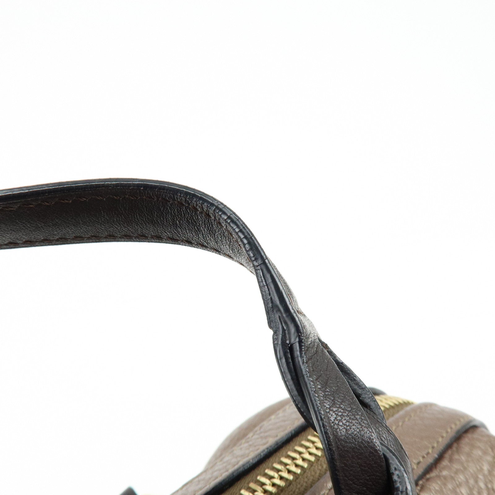 LOEWE Anagram Leather 2Way Bag Hand Bag Boston Bag Bronze