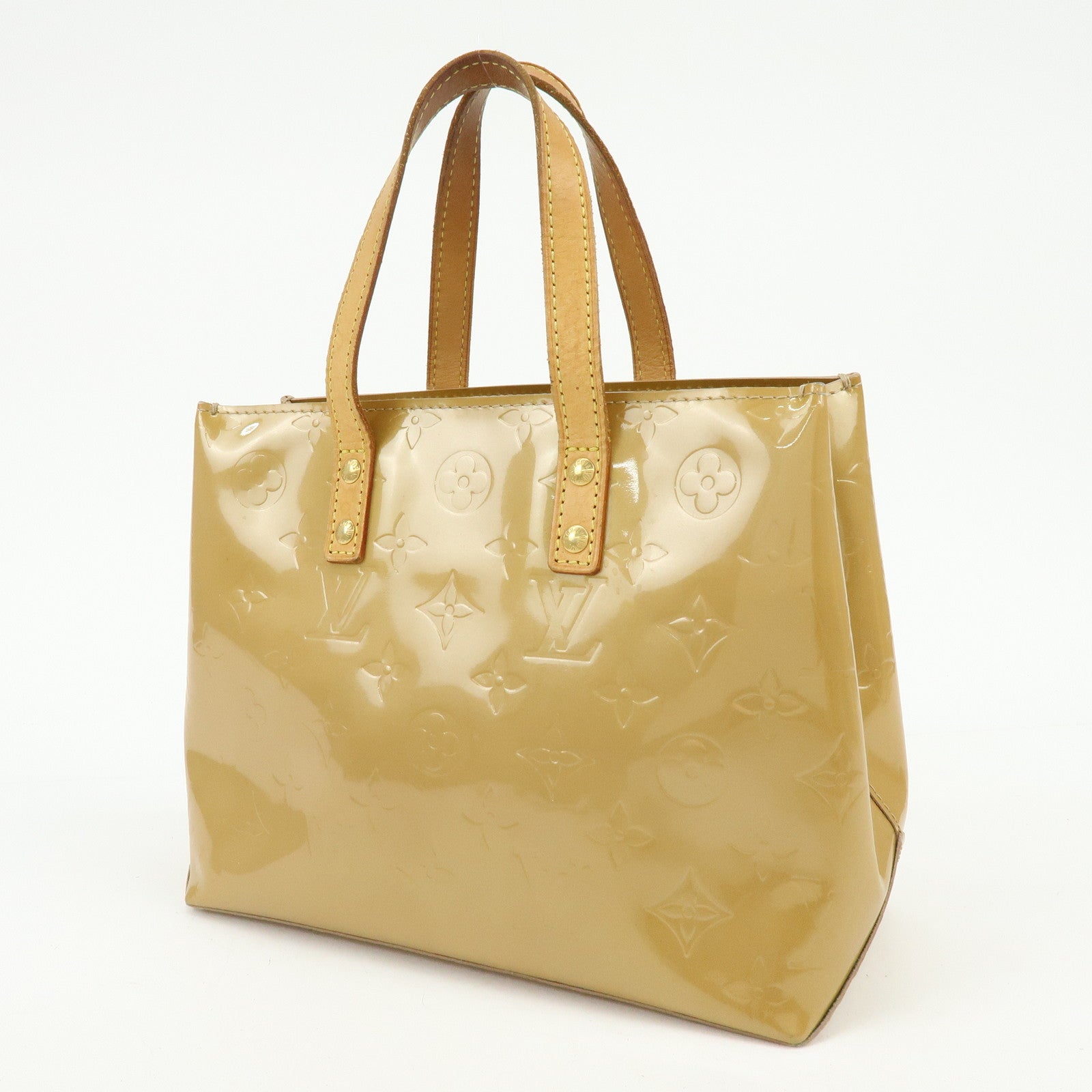 Louis Vuitton Monogram Vernis Reade PM Hand Bag Noisette M91334