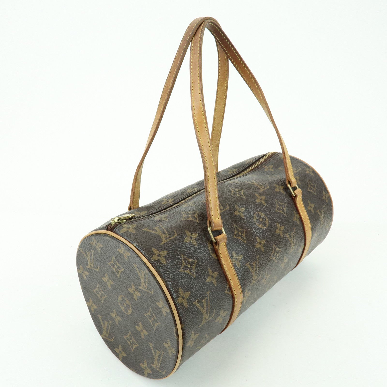 Louis Vuitton Monogram Papillon 30 Canvas Hand Bag Brown M51385