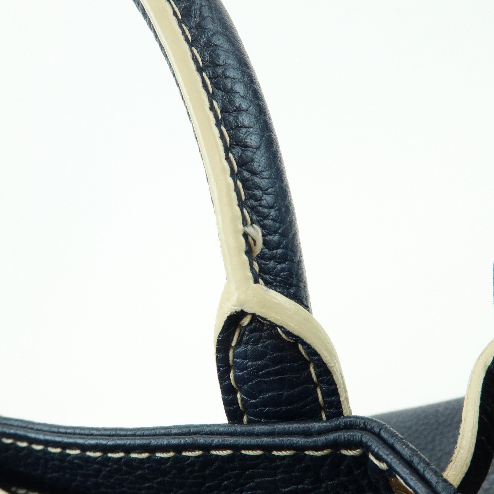 Louis Vuitton T&B Tobago Leather Shoe Bag Hand Bag Blue M95149