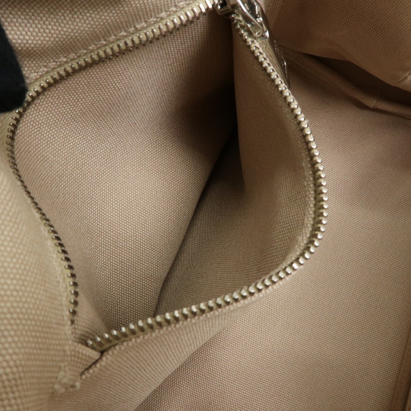 PRADA Canapa Triangle Logo Canvas 2Way Hand Bag Shoulder Bag Beige