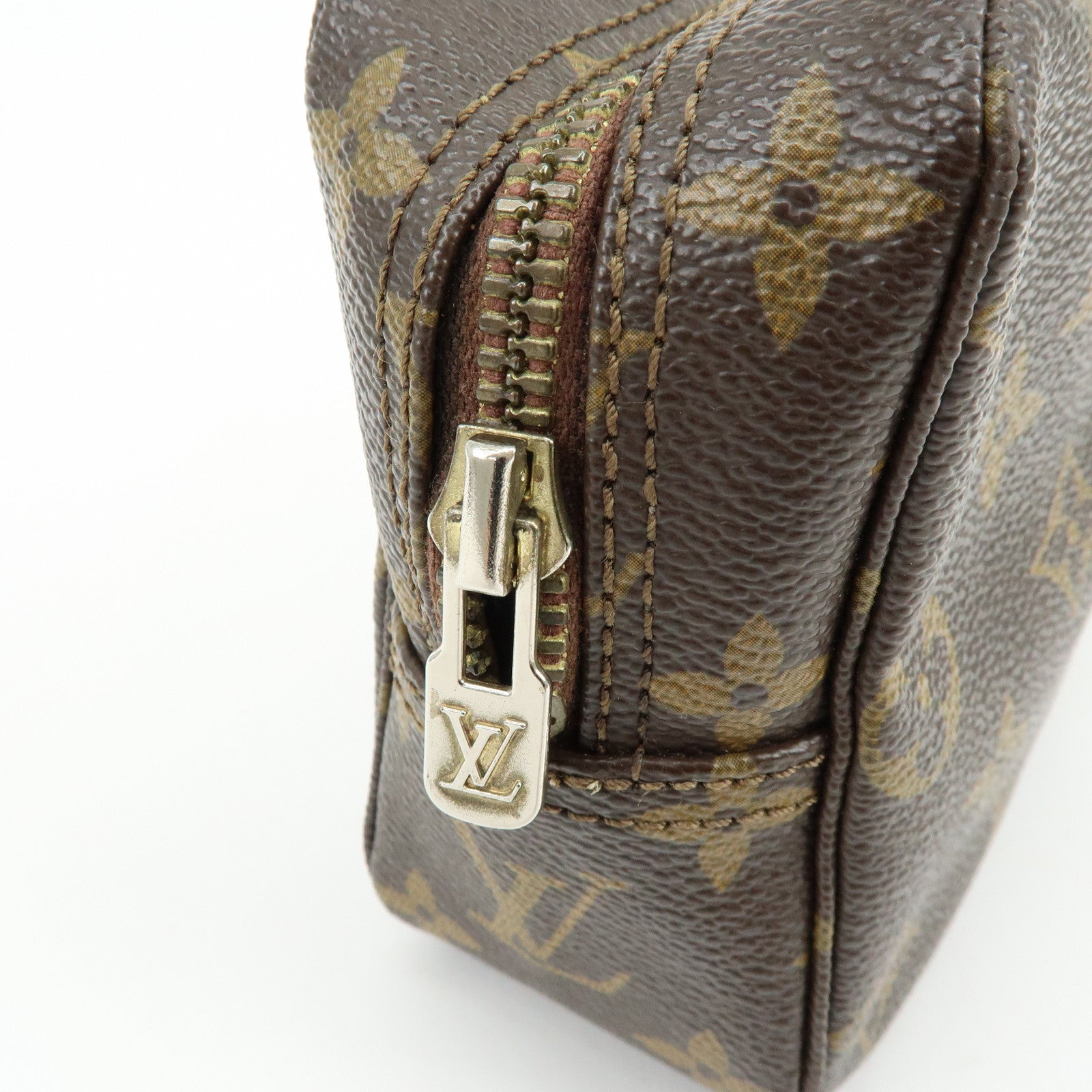 Louis Vuitton Monogram Canavs Trousse Toilette 18 Pouch Brown