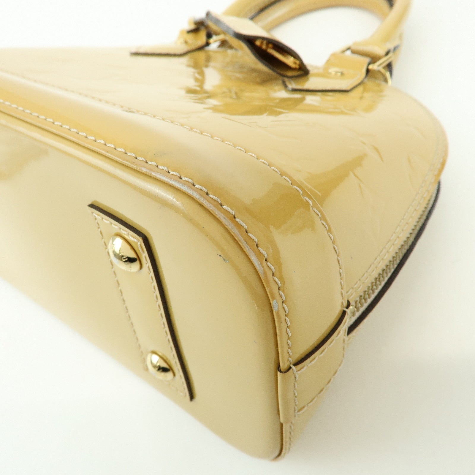 Louis Vuitton Monogram 2Way Vernis Alma BB Hand Shoulder Bag Beige