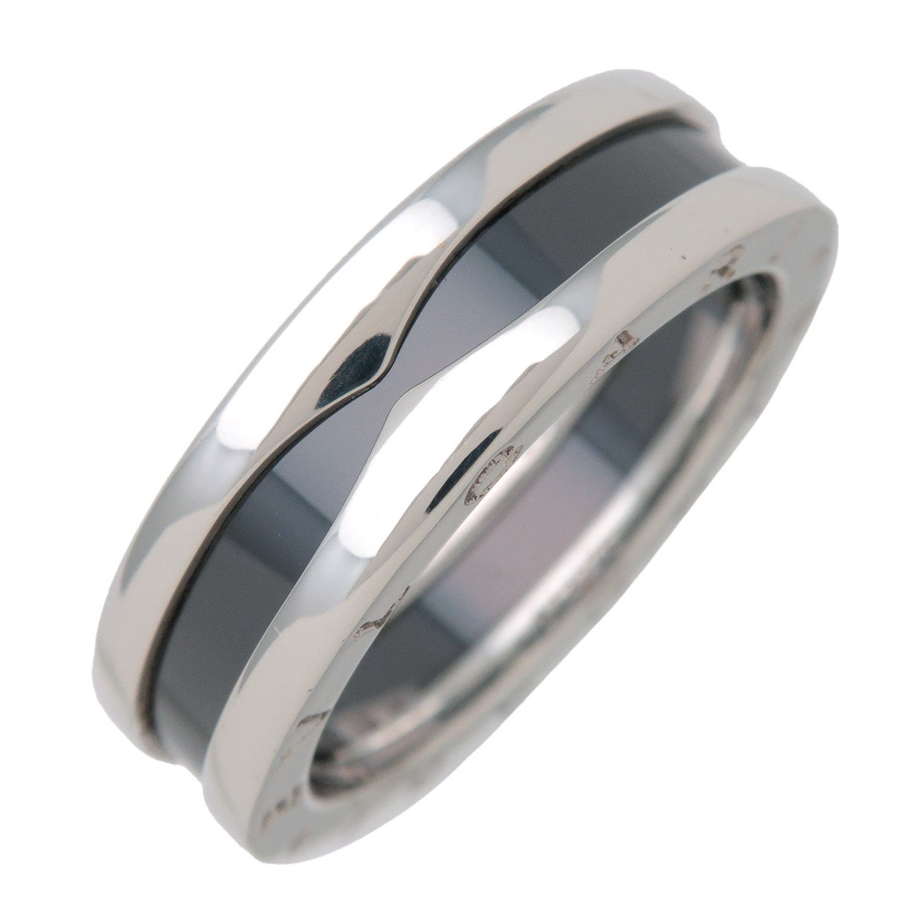 BVLGARI B-Zero1 Save the Children Ring SV925 Black Ceramic #63 US10.25