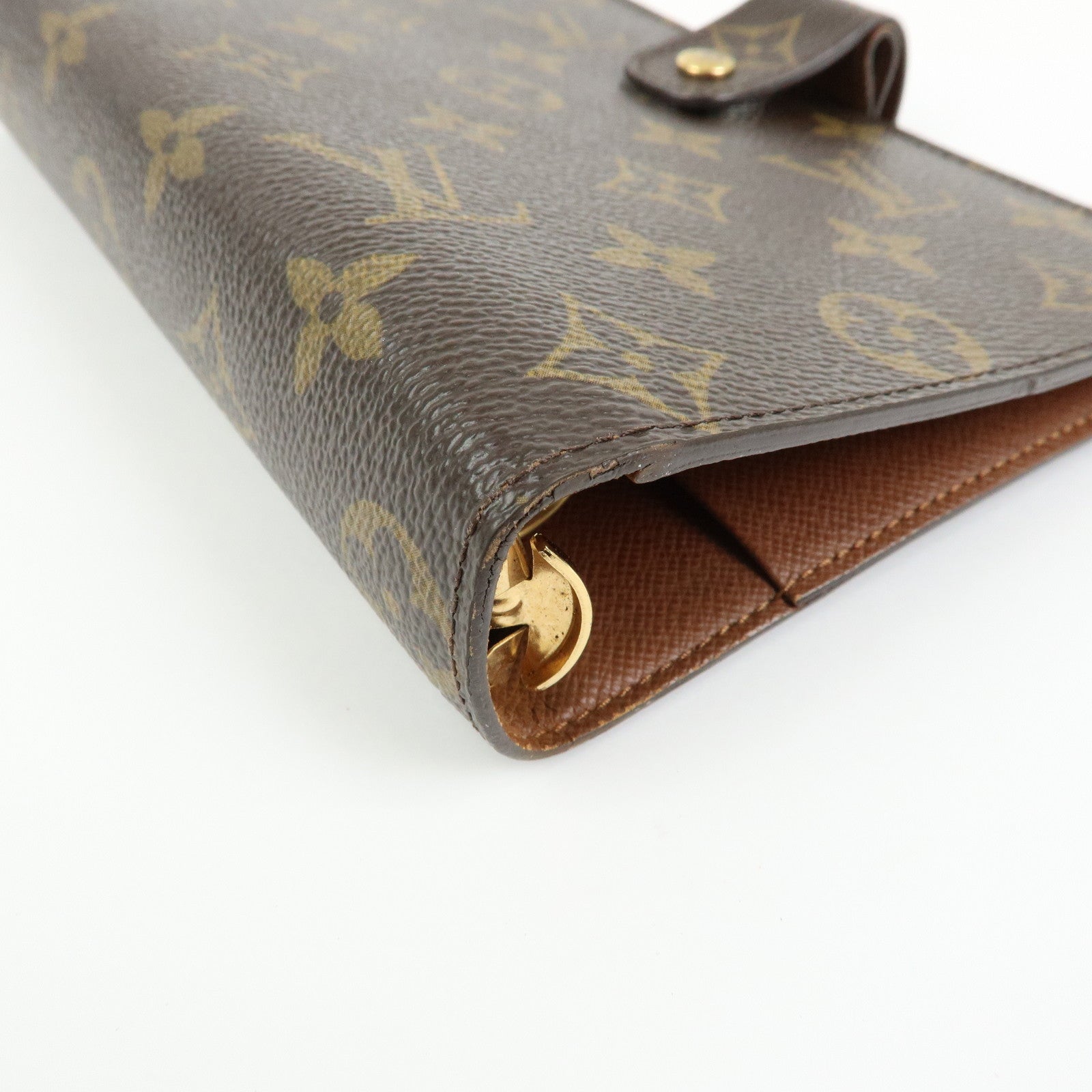 Louis Vuitton Monogram Agenda MM Planner Cover Brown R20004