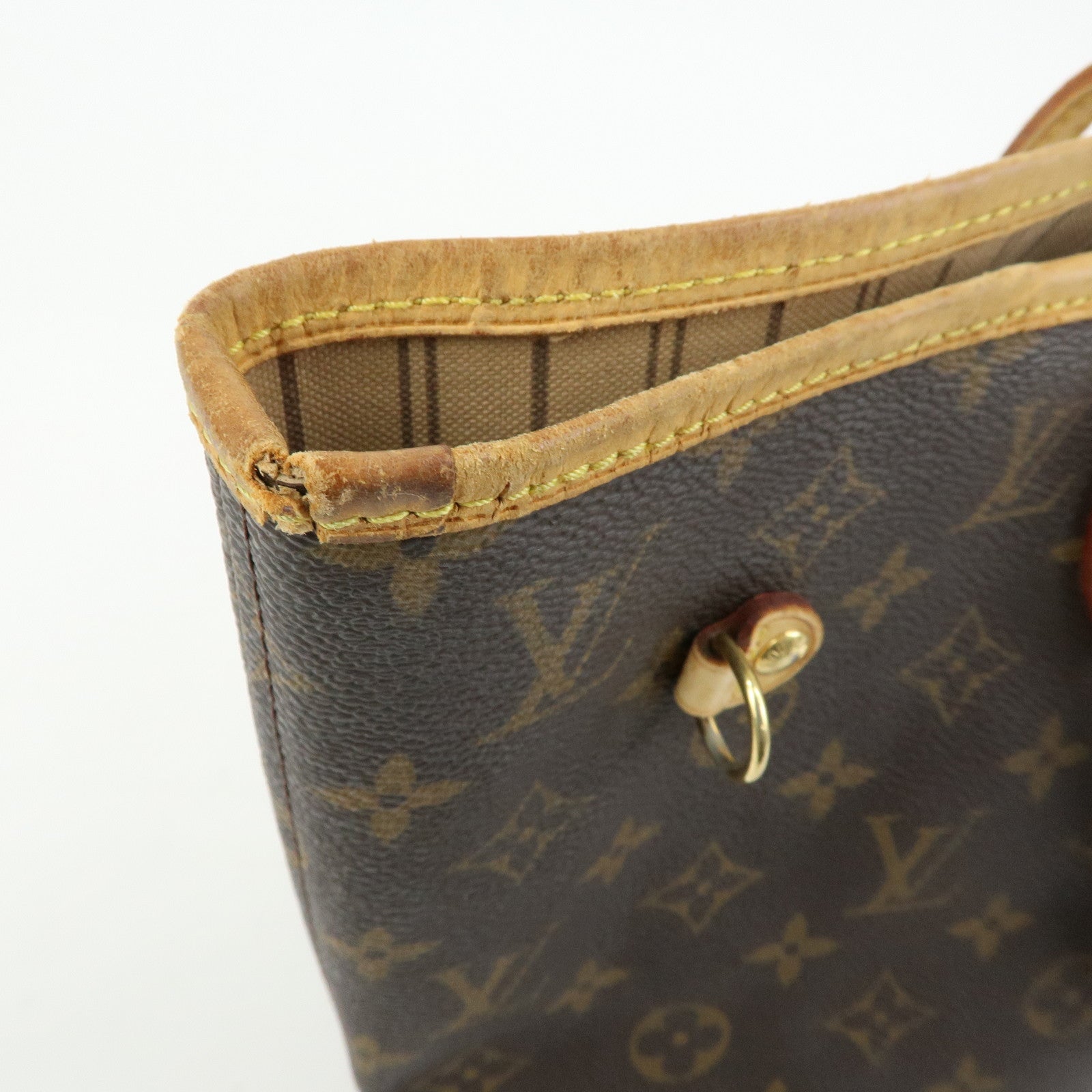 Louis Vuitton Monogram Neverfull MM Tote Shoulder Bag Brown M40156
