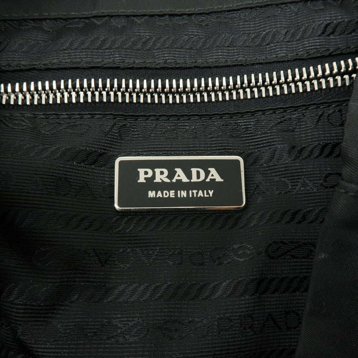 PRADA Triangle Logo Nylon Leather Backpack Rucksack Black BZ2811