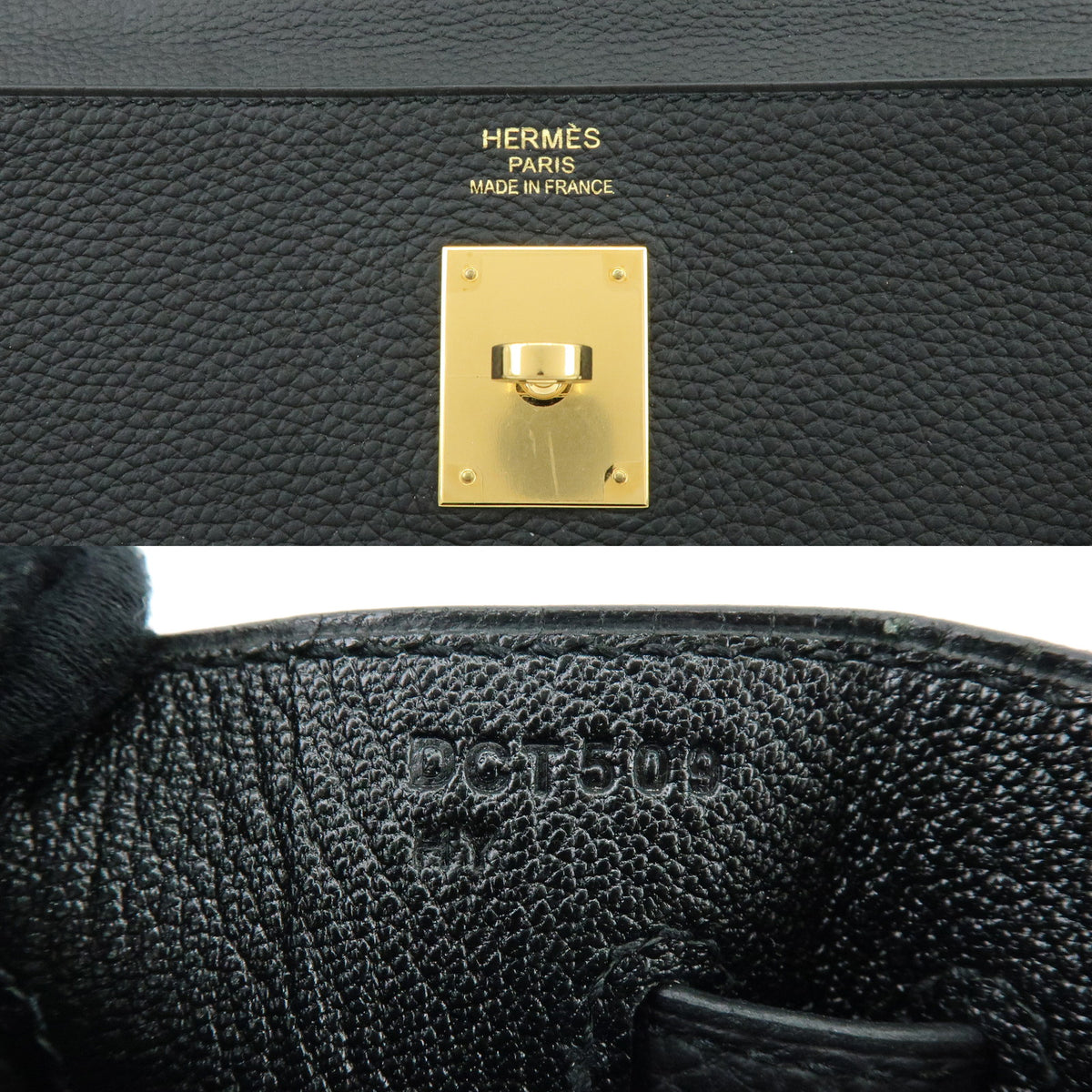 HERMES Kelly 35 Retourne Togo Leather 2Way Bag D Stamped Black