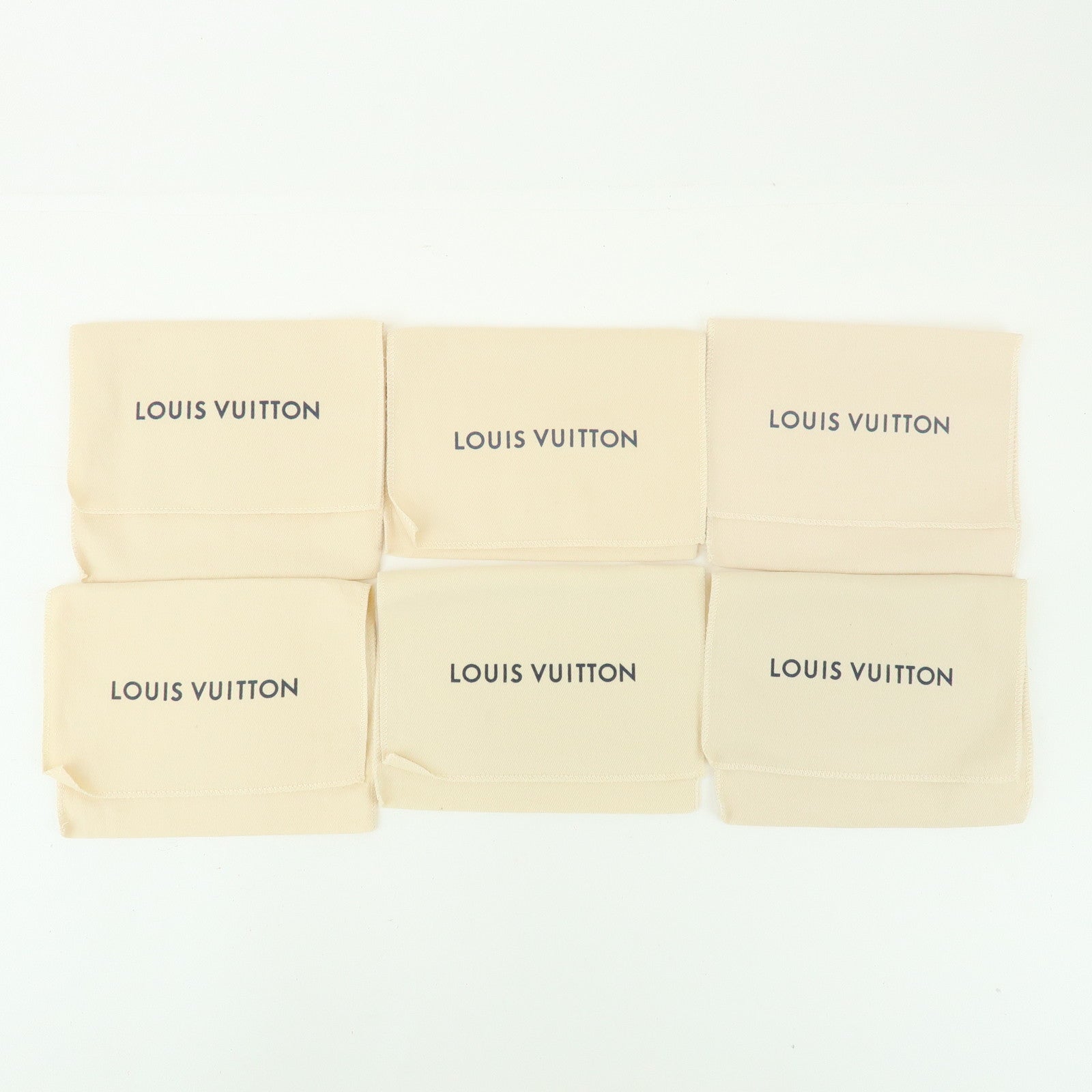 Loiuis Vuitton Set Of 30 Dust Bag Flap Style Beige for small items