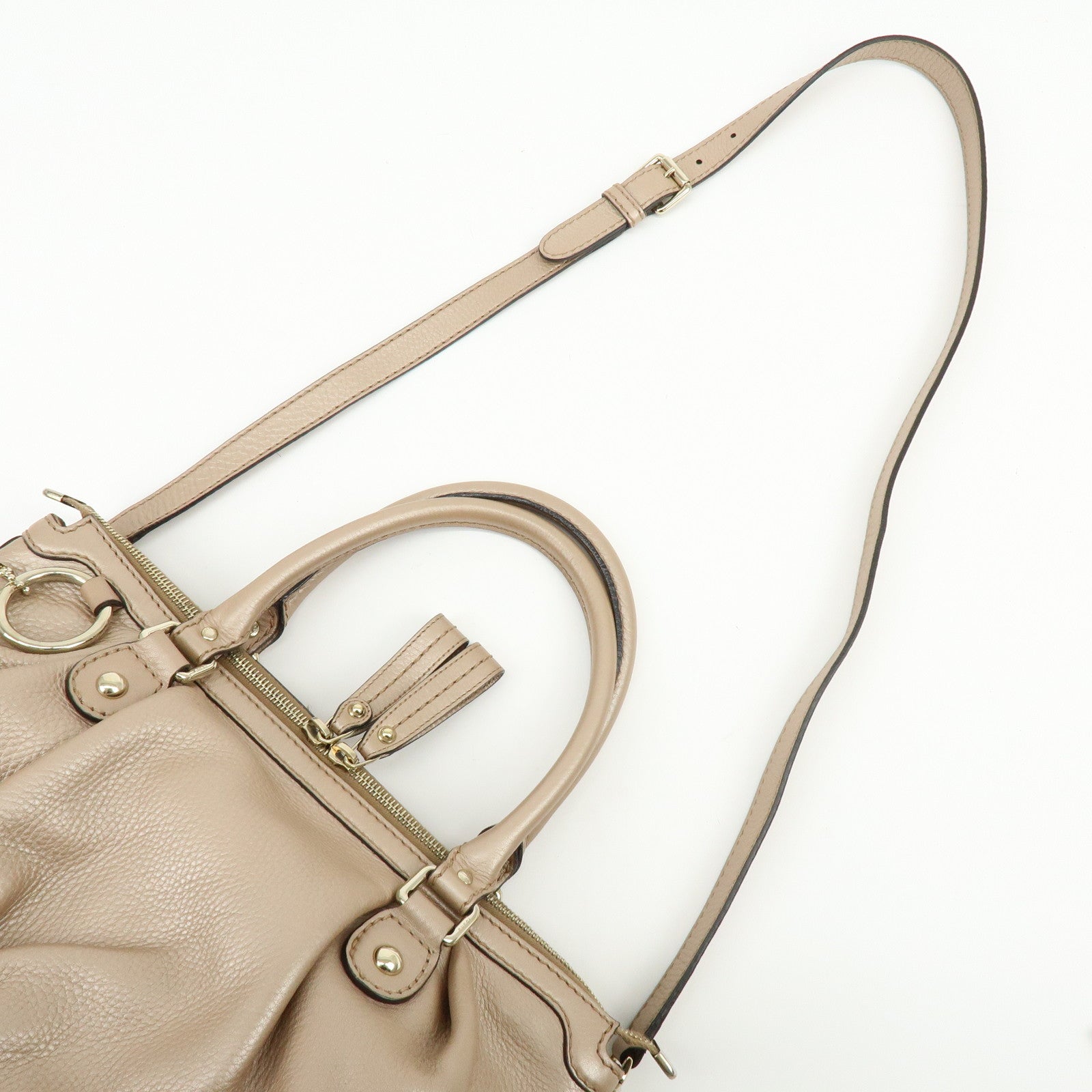 GUCCI Sukey Interlocking G Leather 2Way Shoulder Hand Bag 247902