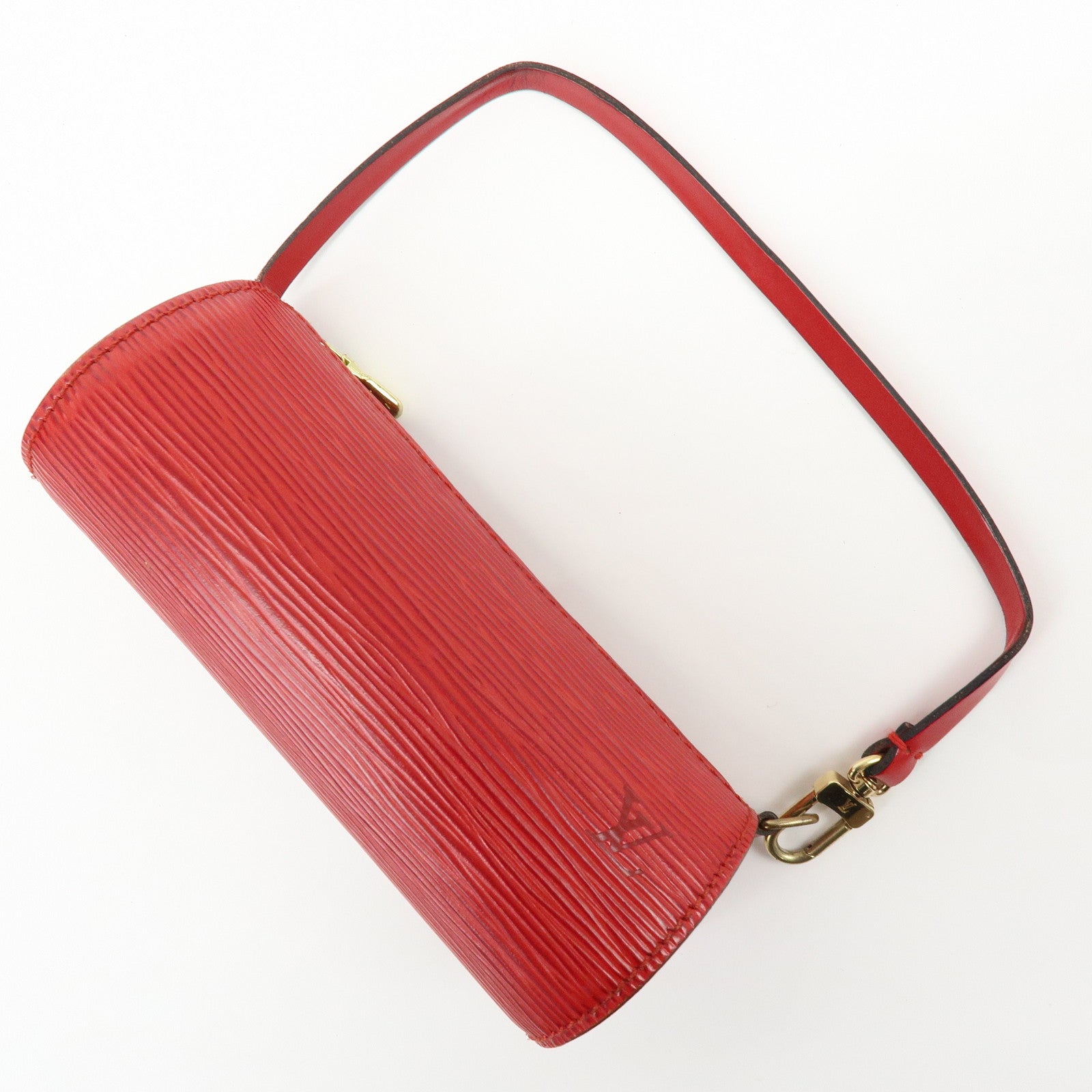 Louis Vuitton Epi Soufflot with Pouch Hand Bag Castilian Red M52227