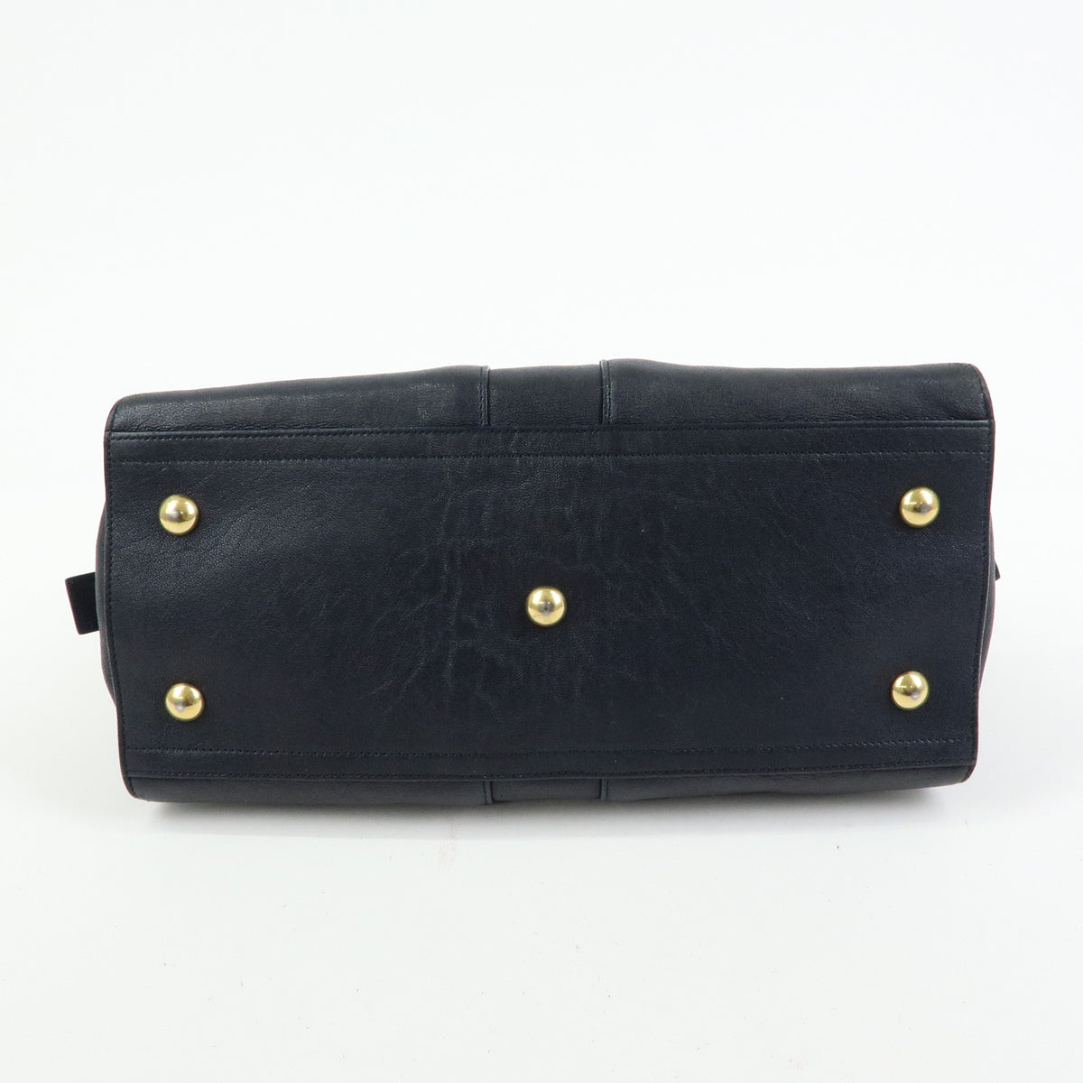 SAINT LAURENT PARIS Petit Cabas Y Line Leather 2Way Bag Navy 311210